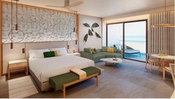 Suite Doble Júnior con Vista Parcial del Mar