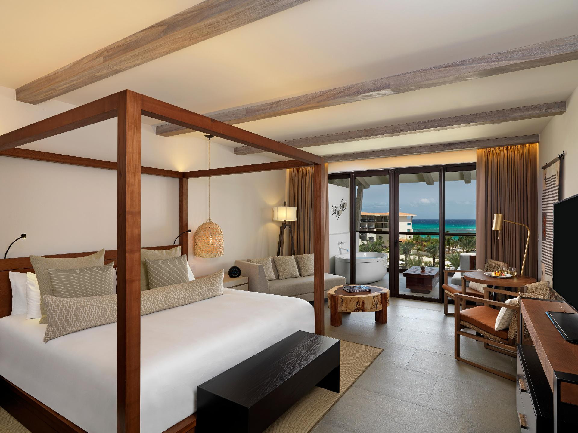 Habitación Doble Estándar con Vista Parcial del Mar