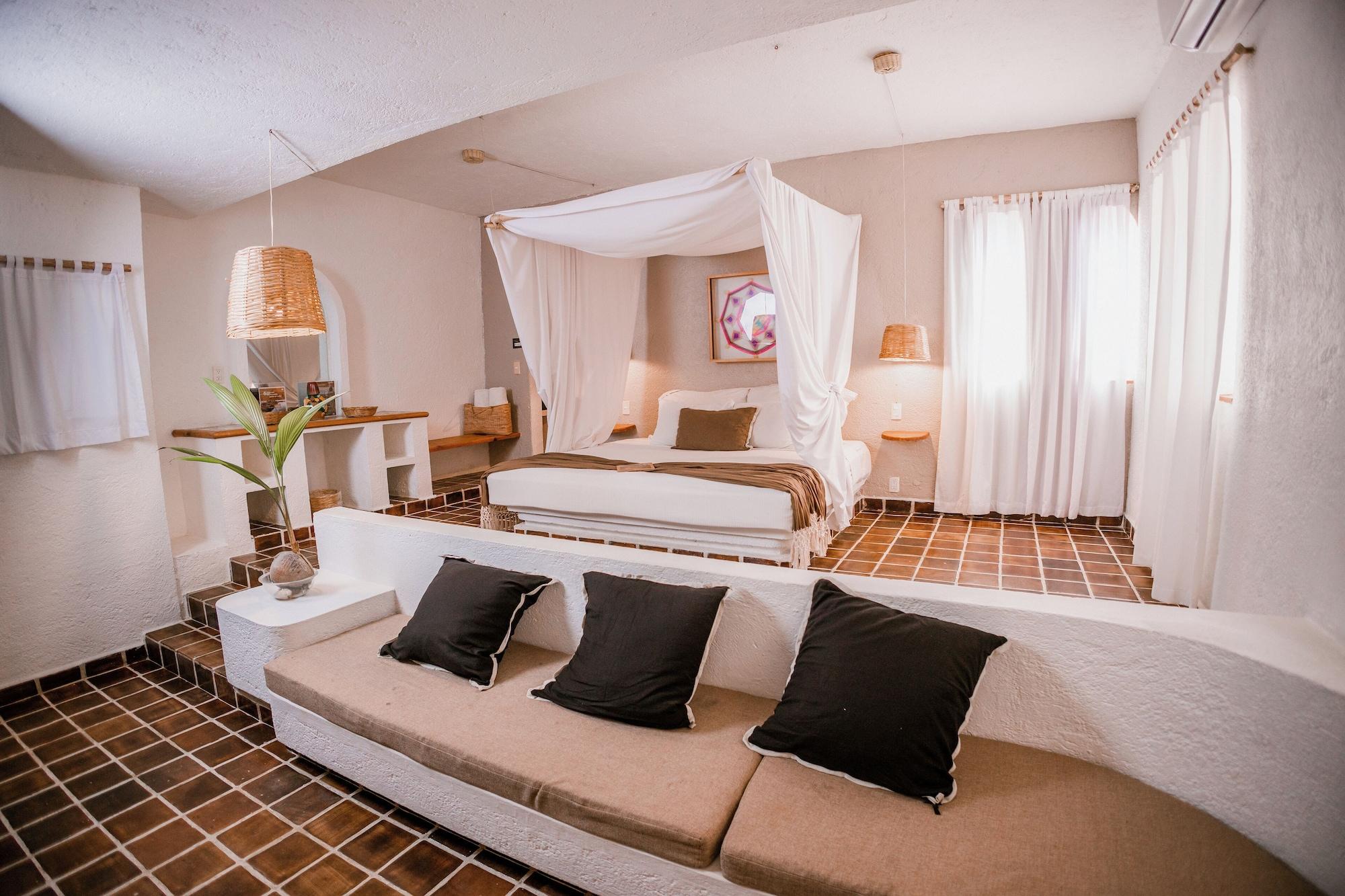 Habitación, vista parcial al mar