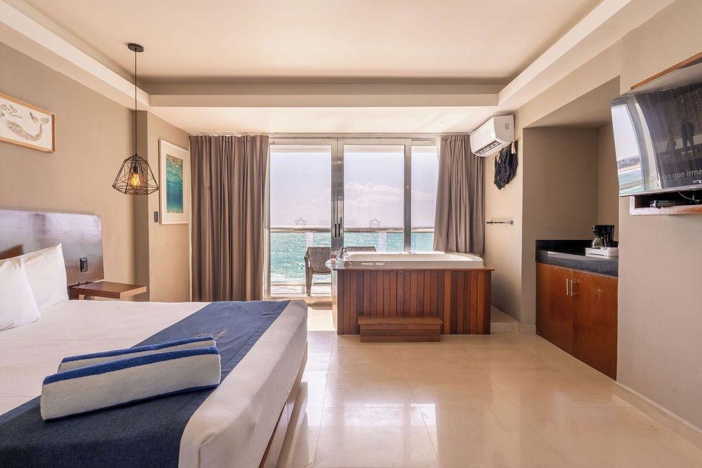 Habitación Deluxe, 1 cama King size, bañera, vista al océano