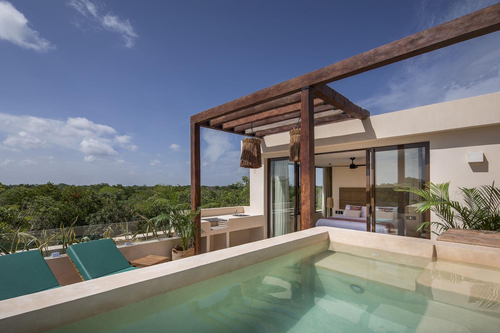 Habitación doble Premium, 1 cama King size, piscina privada, vista al jardín