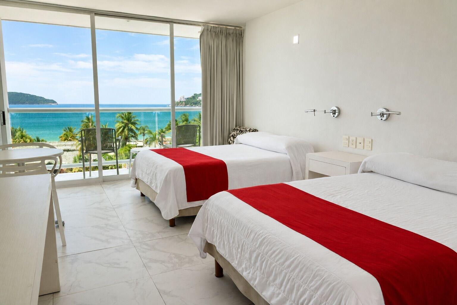 Habitación doble, balcón, vista al océano