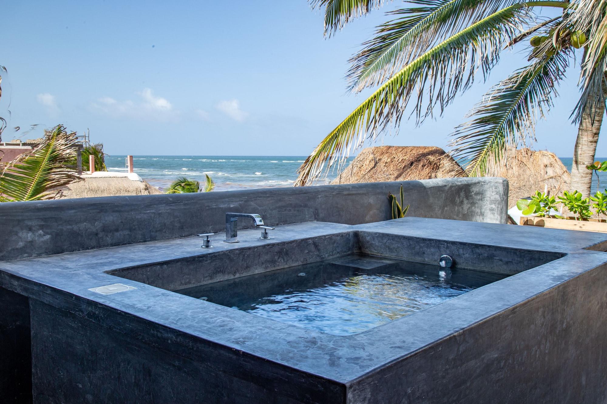Deluxe Oceanfront  king size bed with plunge pool and terrace