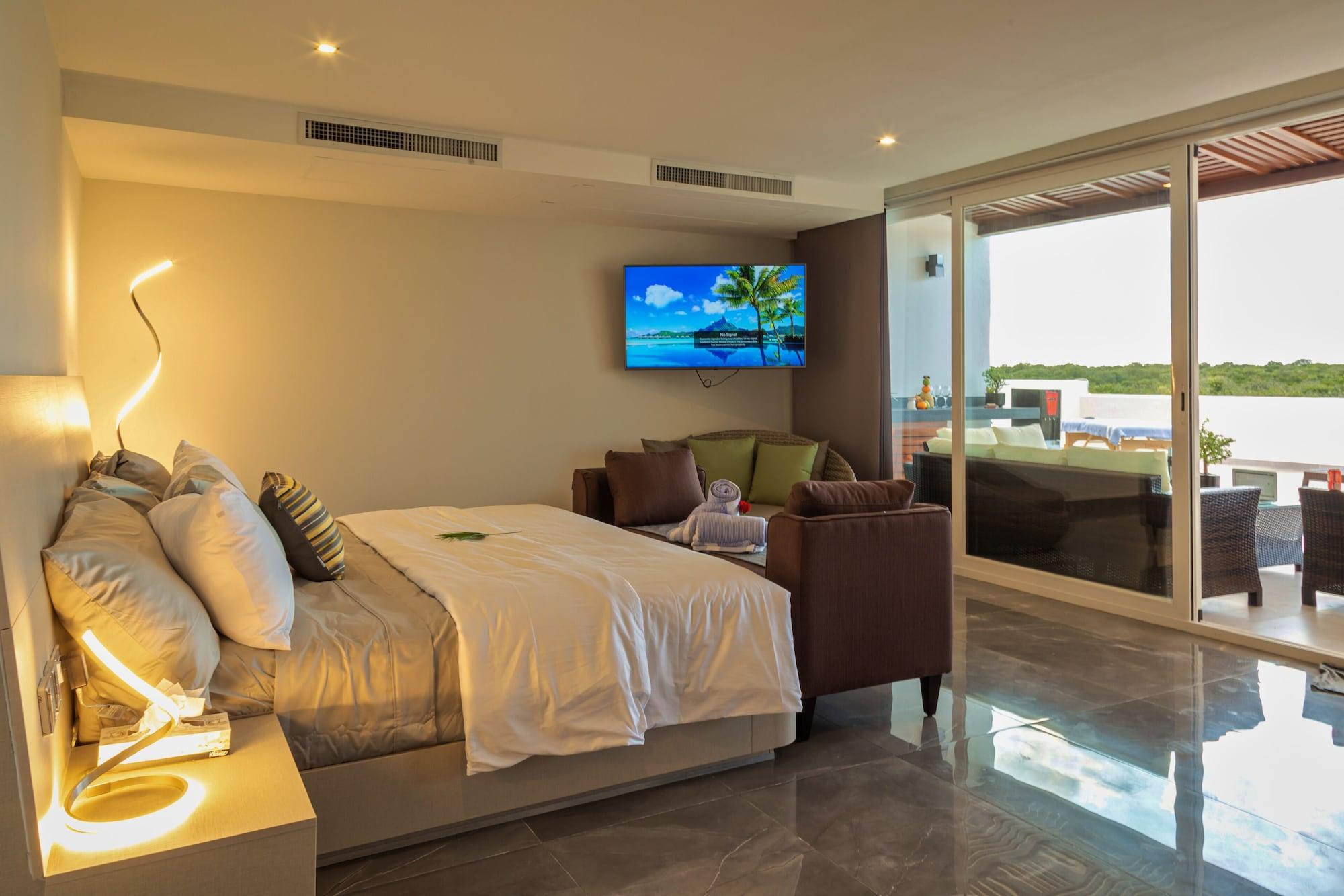 Penthouse exclusivo, 1 cama King size, balcón, torre