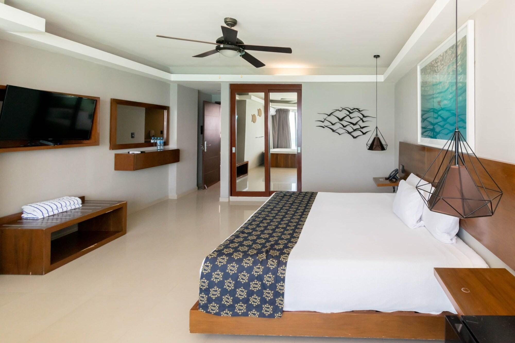 Habitación doble Deluxe, bañera, vista al océano