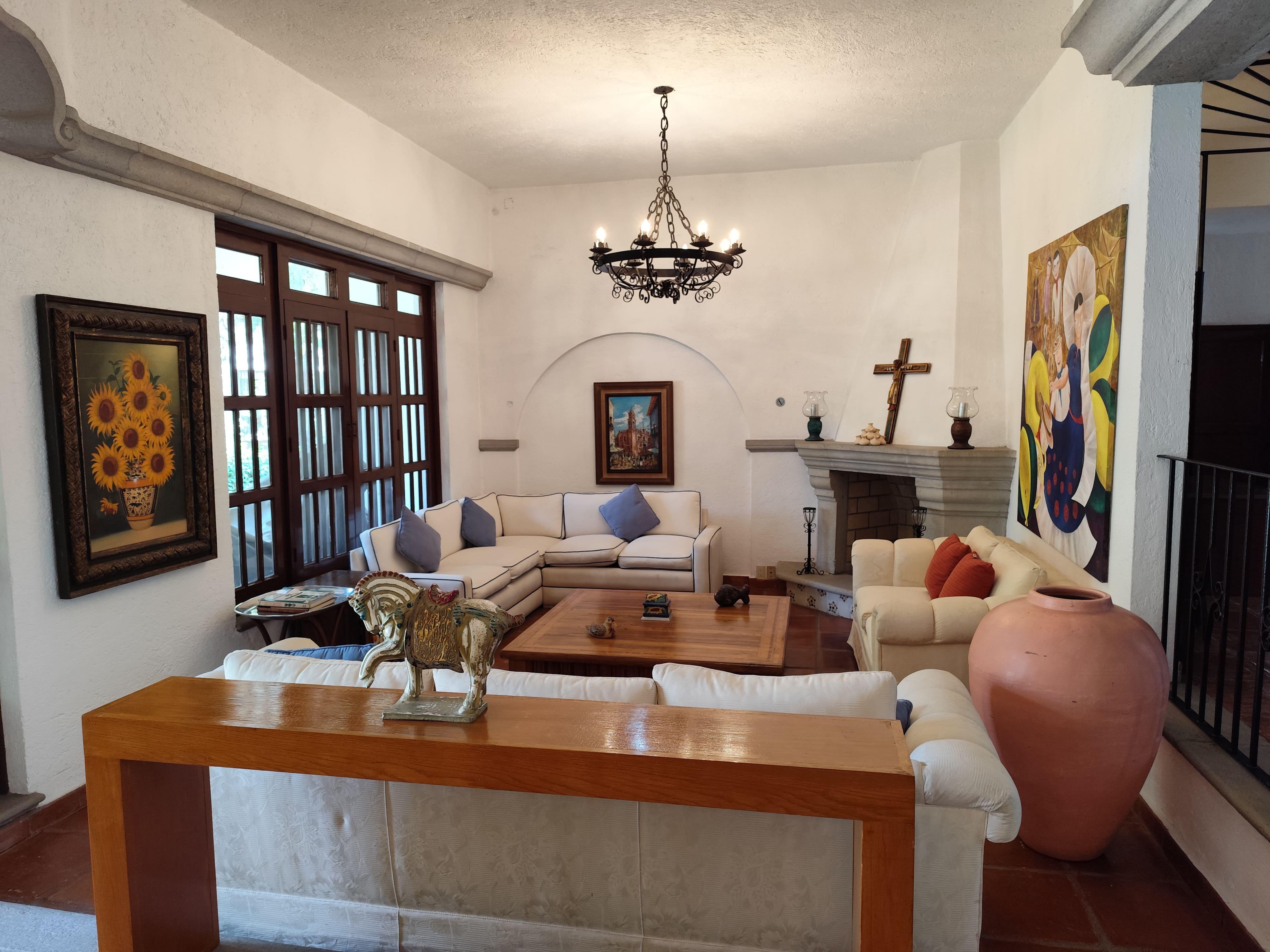 Zona de estar Casa de las Conchas Cuernavaca