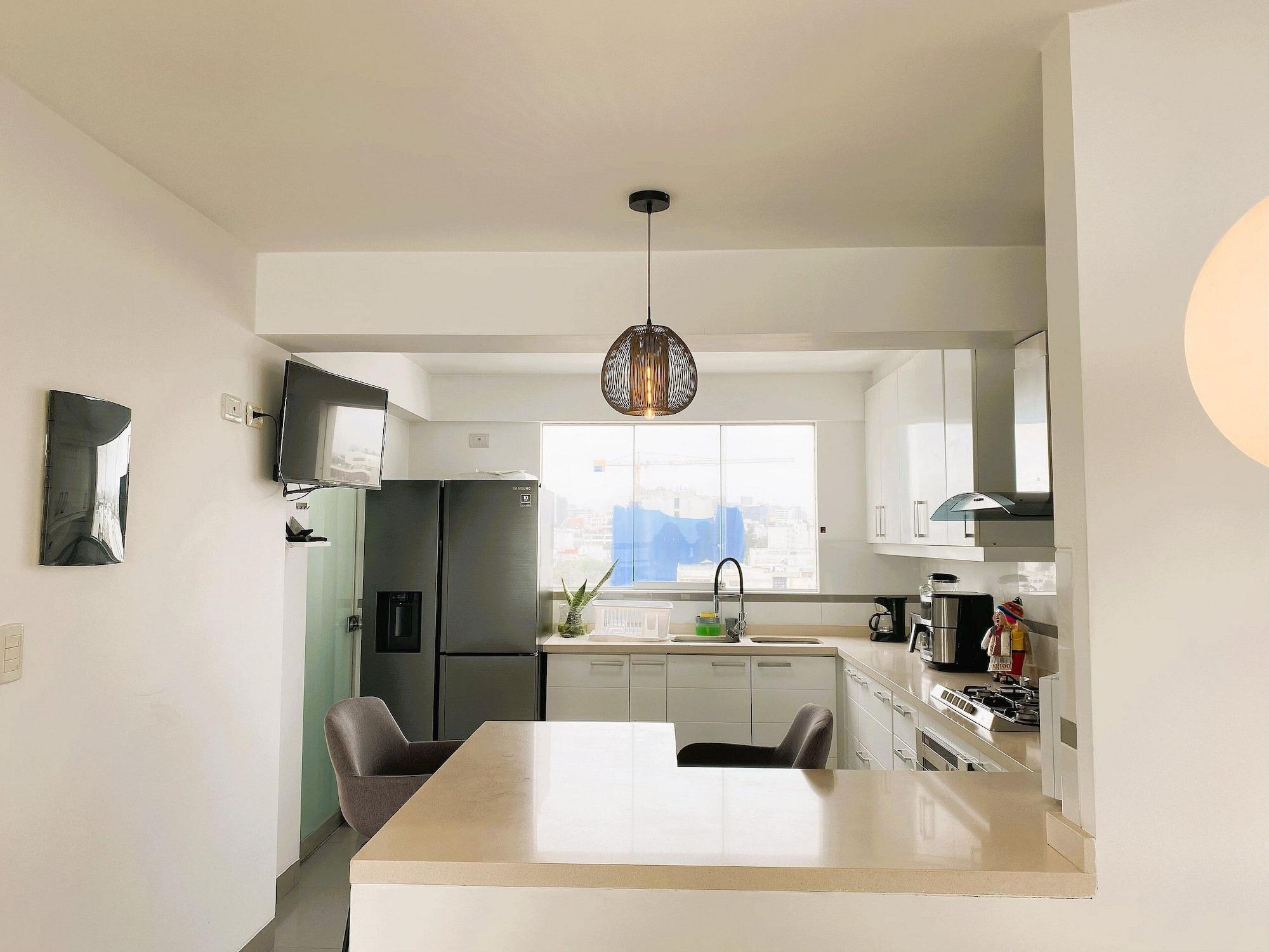 Equipamiento de Habitación Miraflores duplex with ocean view garage