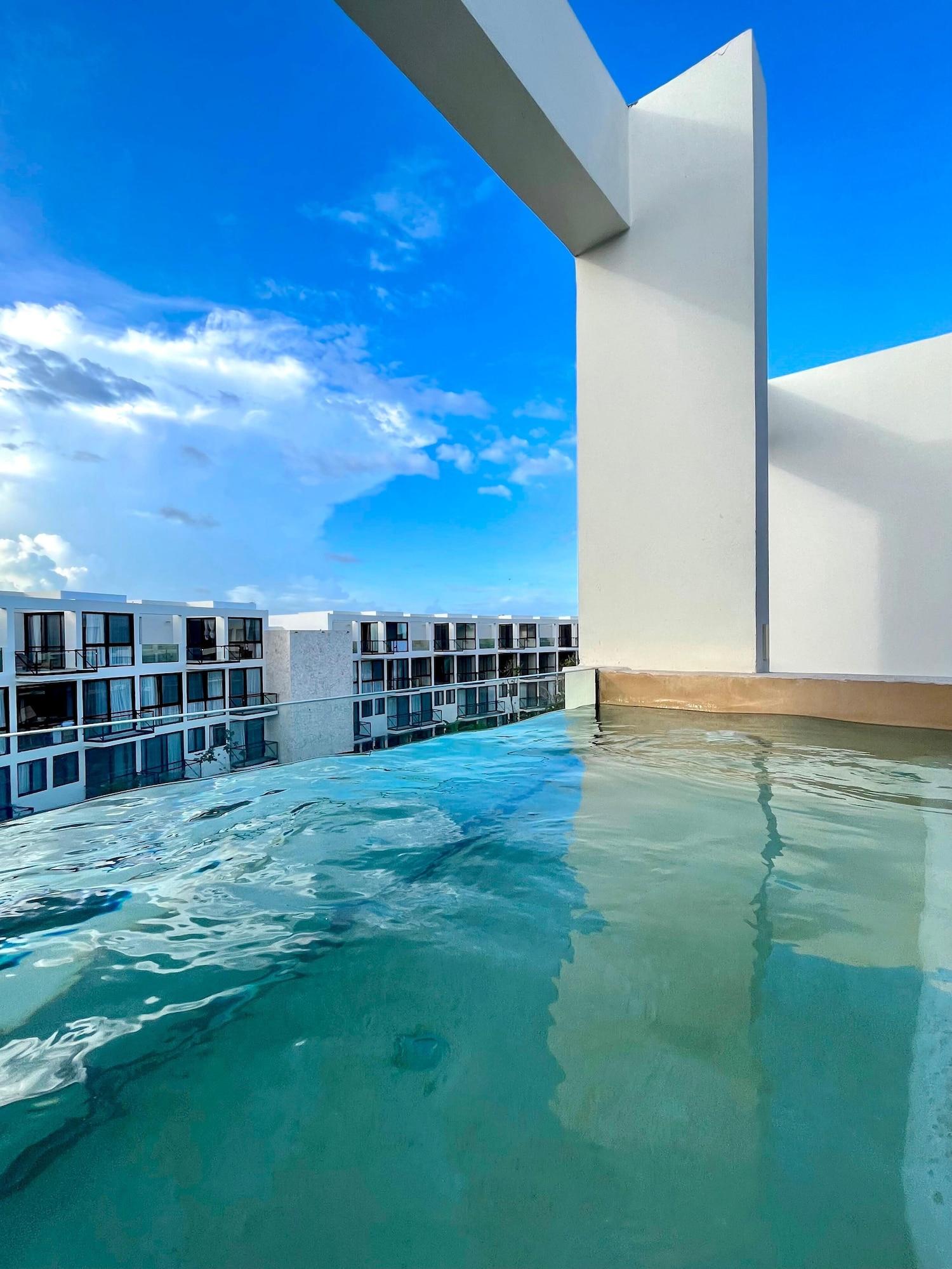Vista Piscina The Waves Tulum Modern Two-bedroom Penthouse Apartment With Private Plunge Pool