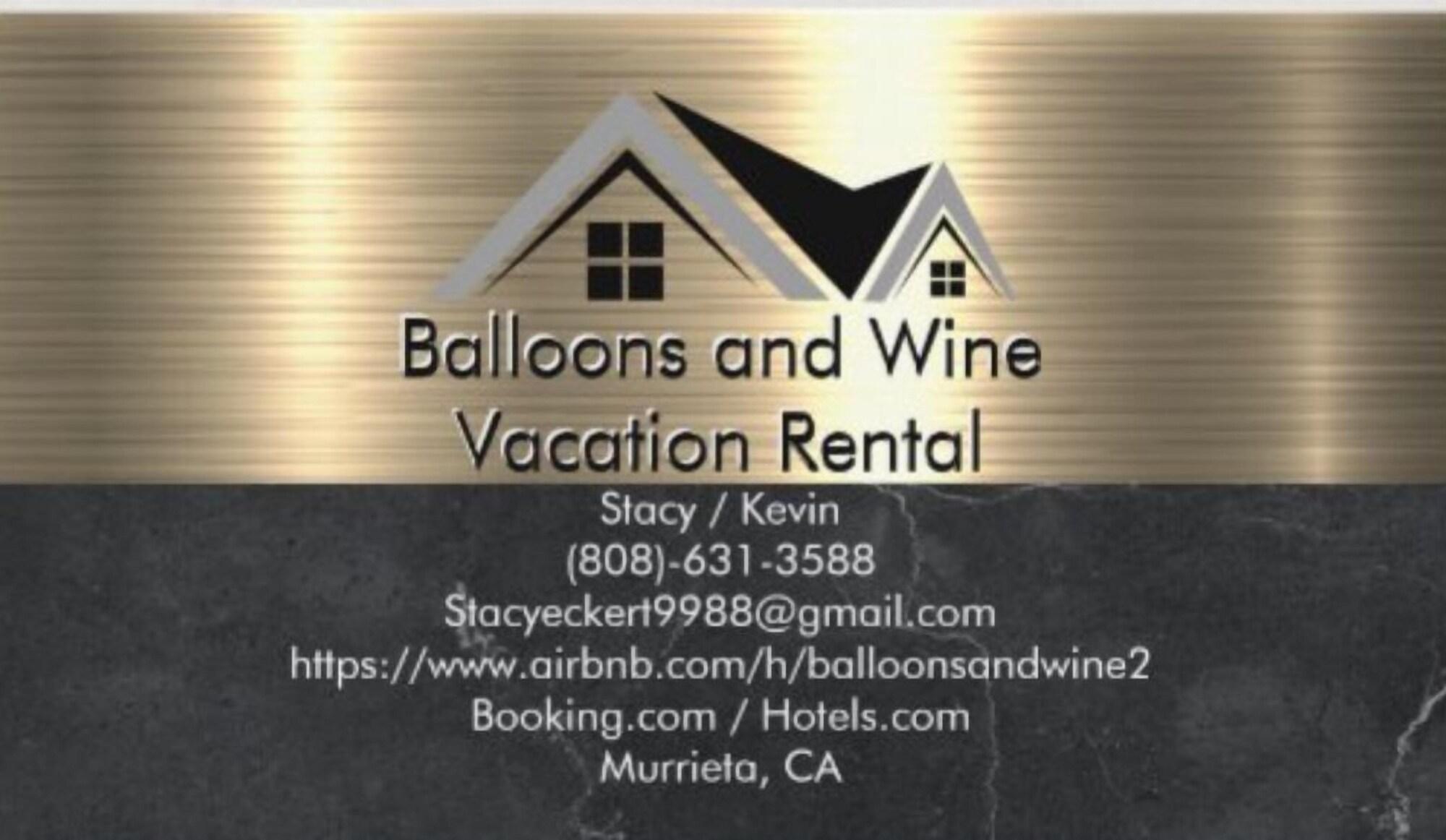 Varios Balloons and Wine