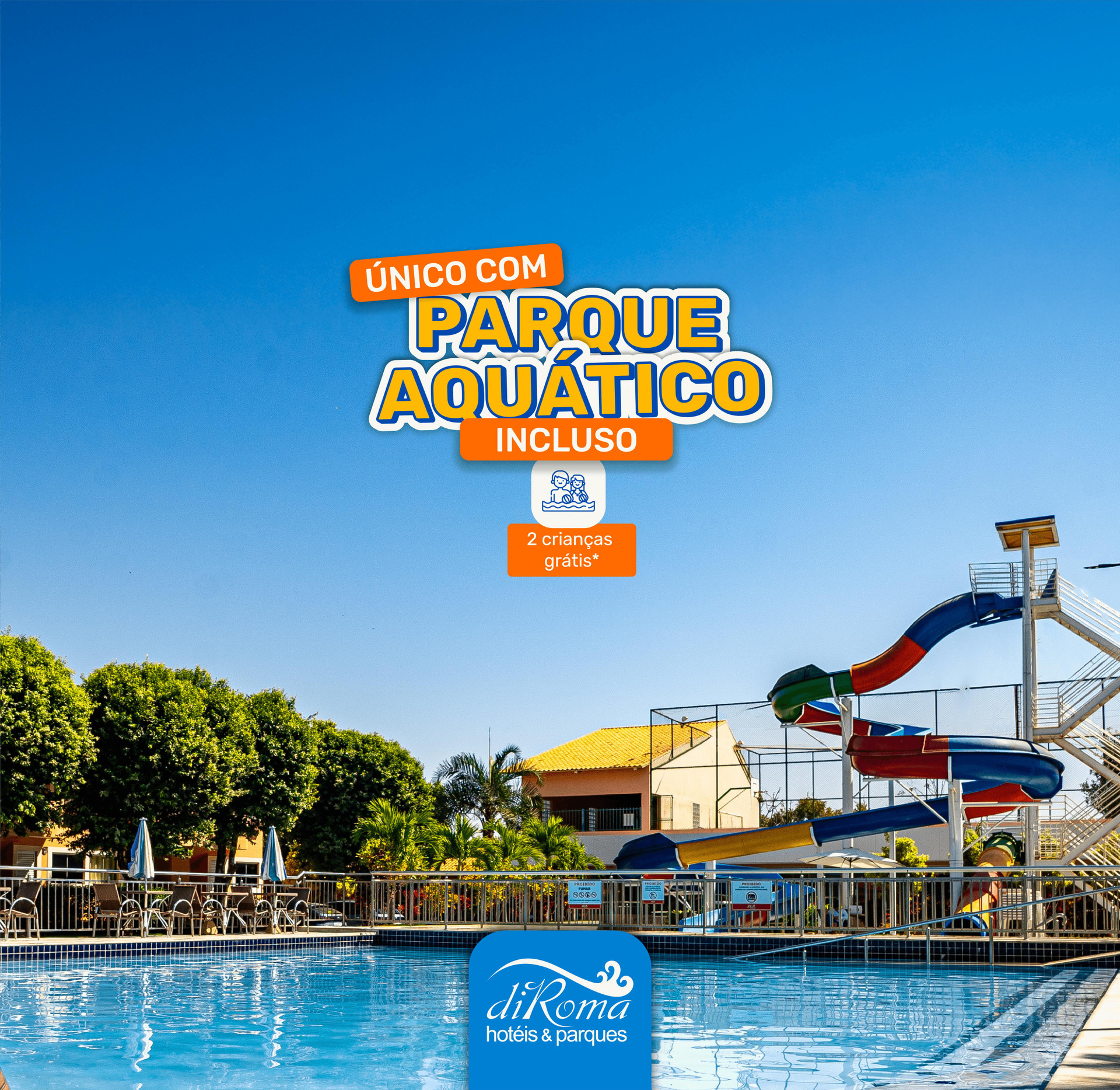 Vista Exterior DiRoma Fiori - Direto com o Grupo DiRoma - acesso ao Acqua Park com café da manhã