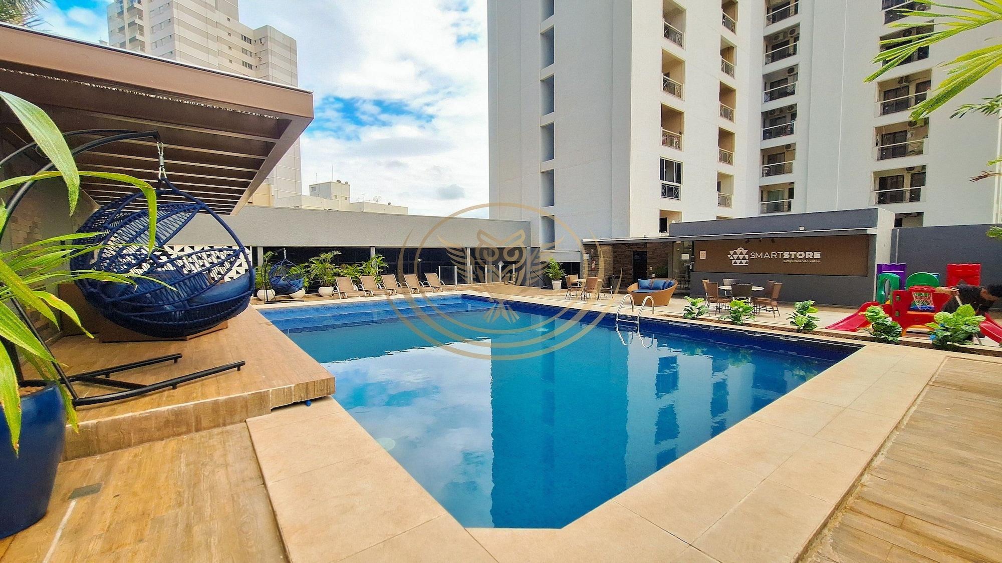 Vista Piscina Coruja Imob - Flat Crystal Place