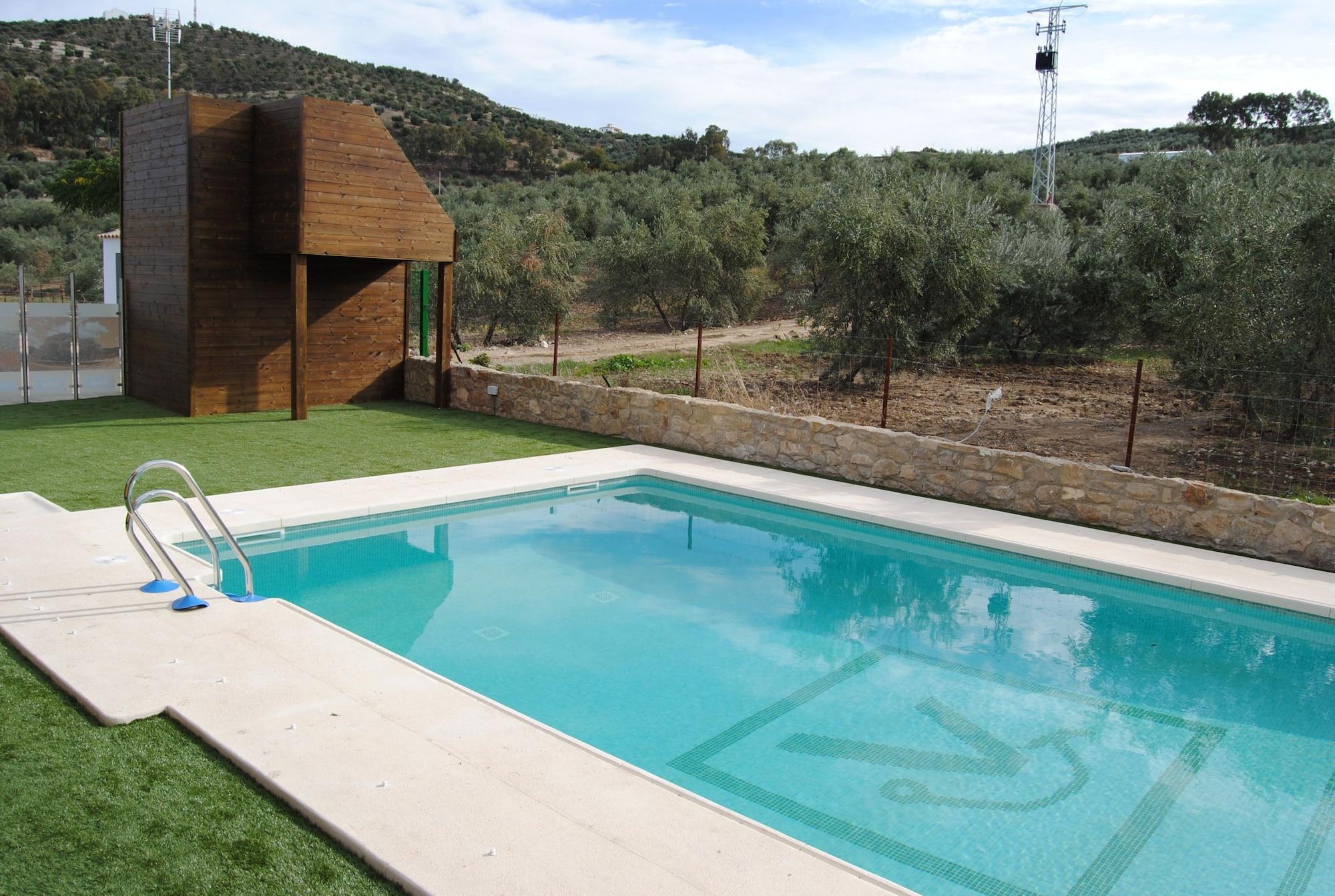 Vista Piscina Hostal Vía Verde de la Sierra