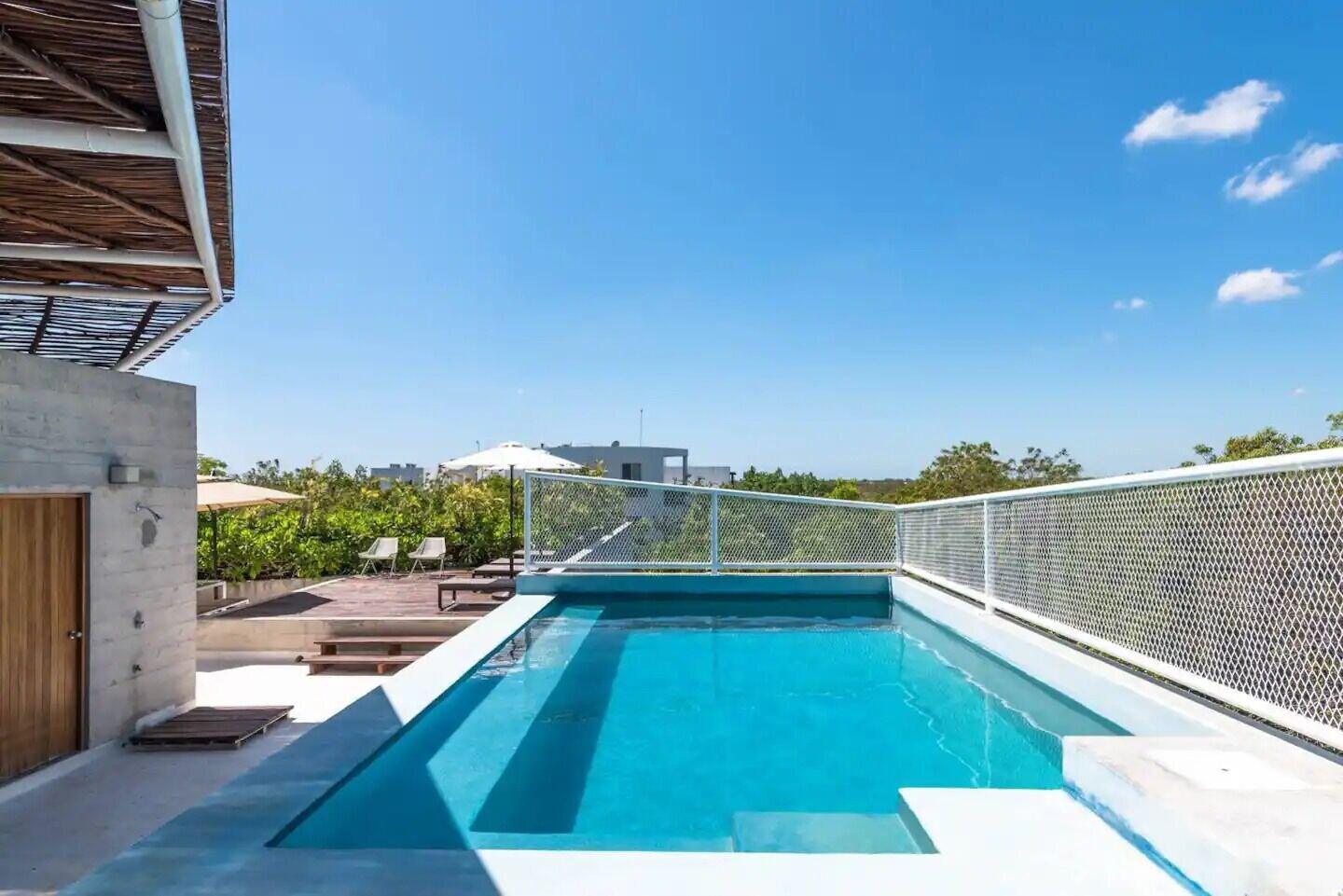 Vista Piscina Casa de Piedra Tulum