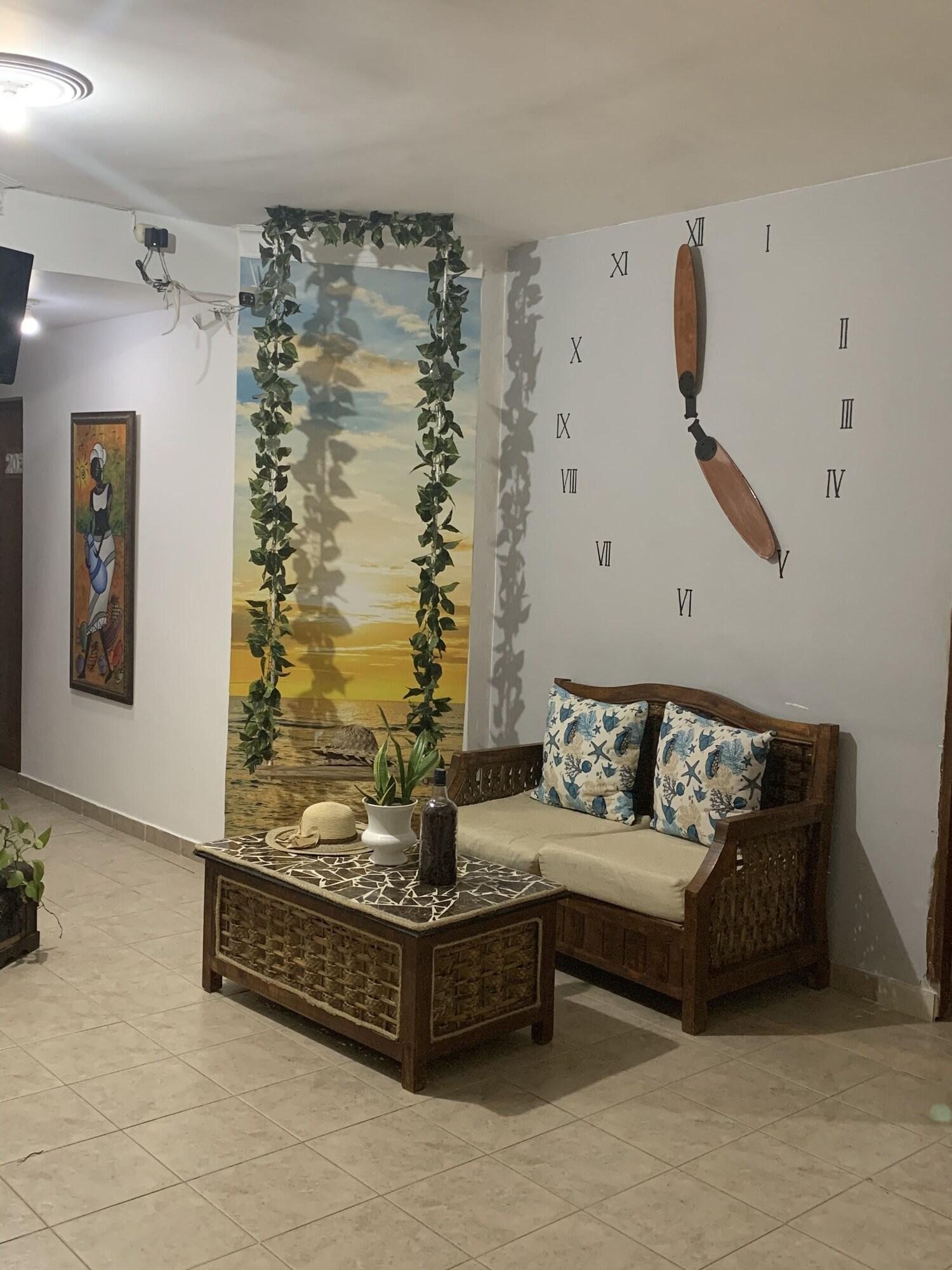 Vista Lobby Aparta Hotel Las Rosa