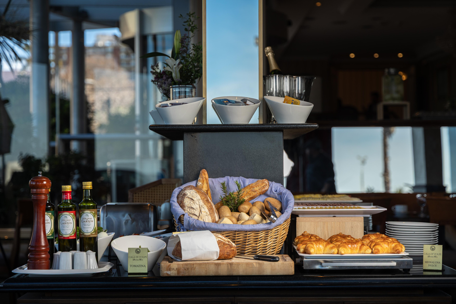 Área de desayuno Cala Di Volpe Boutique Hotel