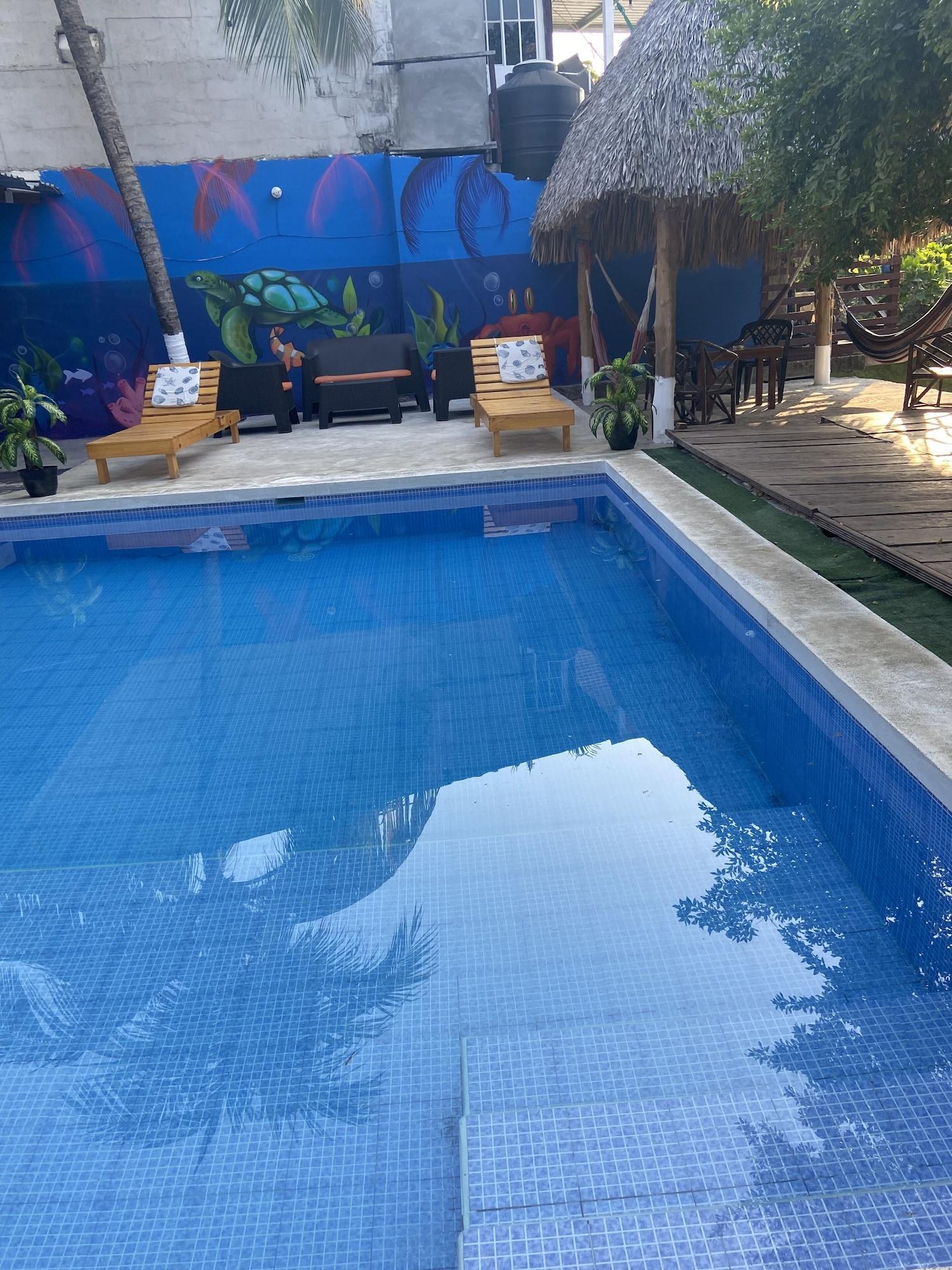 Vista Piscina Posada Luna