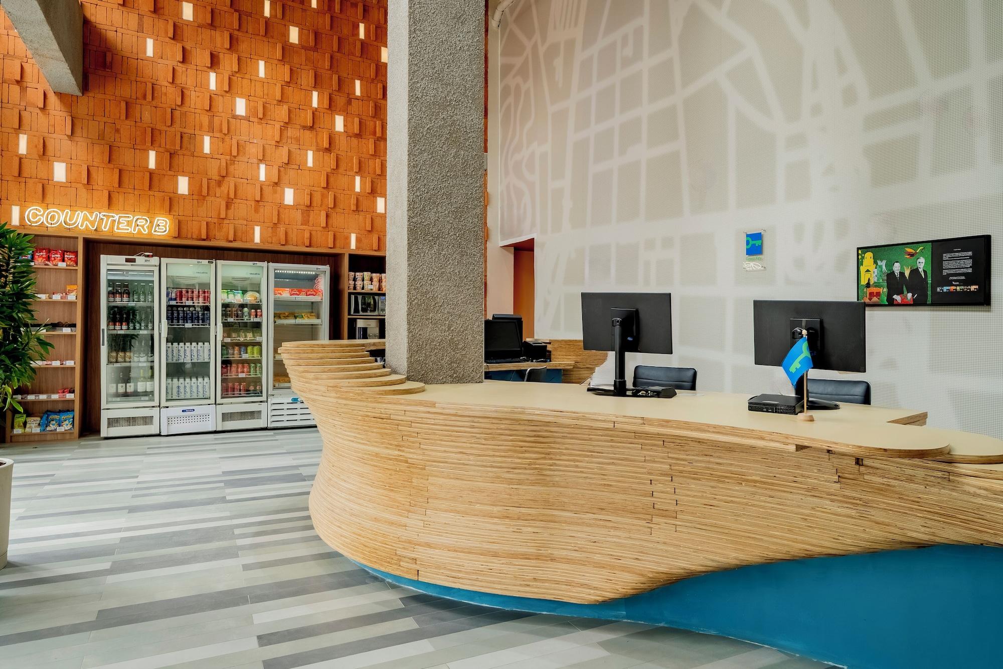 Vista do lobby ibis budget Sao Paulo Paulista