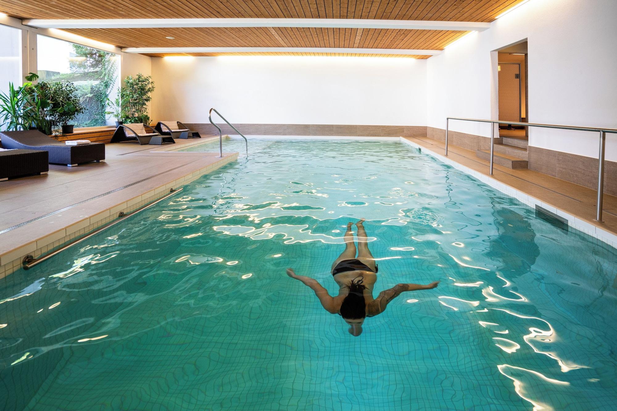 Vista Piscina Hotel des Alpes