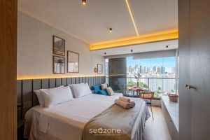 Renta Vacacional - Estudio em Cond. c/ Piscina na Barra ZBA1202