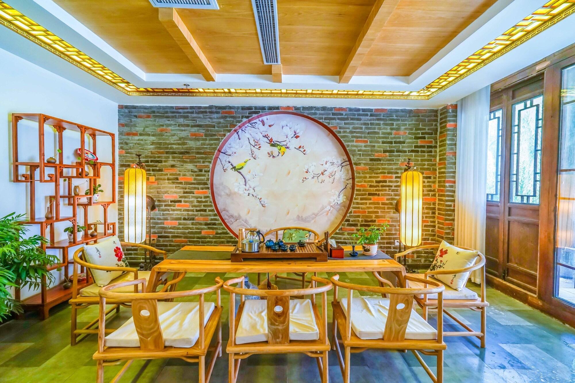 Bar/Salón Yijie Holiday Hotel Taierzhuang Old Town