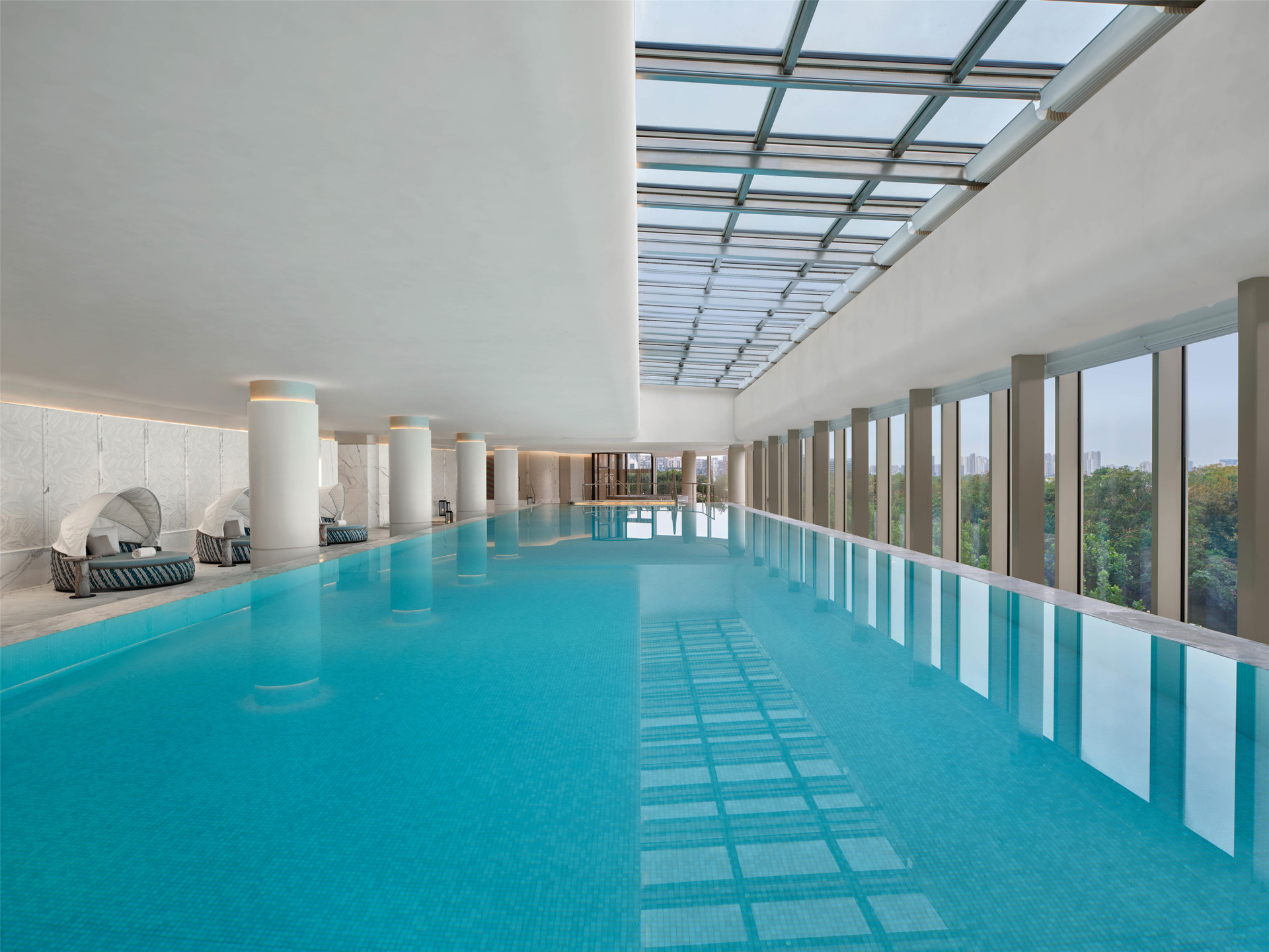 Vista Piscina Waldorf Astoria Shanghai Qiantan