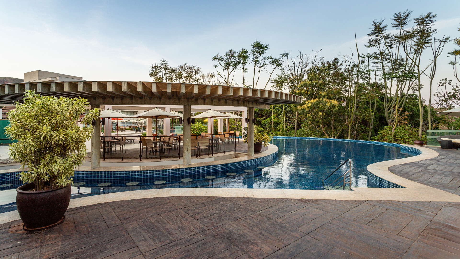 Vista Piscina Rio Quente Cristal Resorts