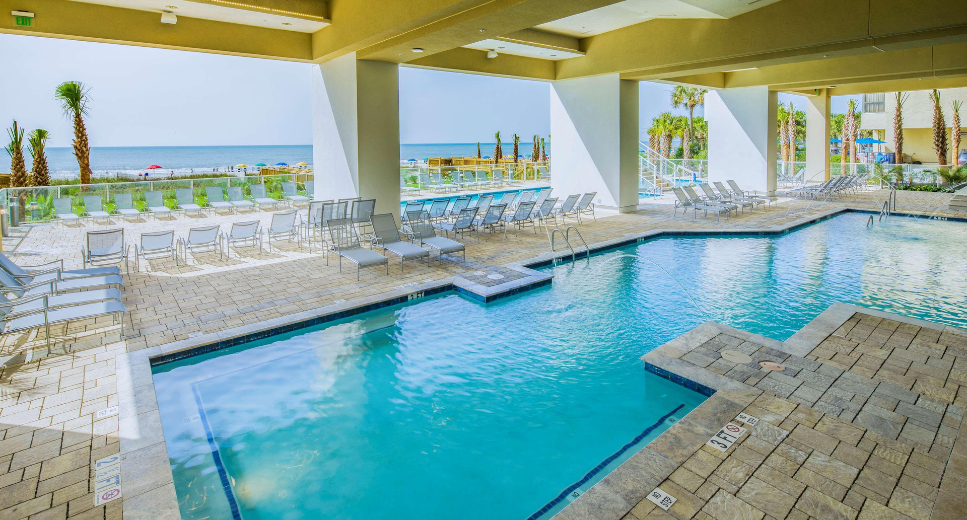 Vista Piscina Hilton Grand Vacations Club Ocean 22 Myrtle Beach