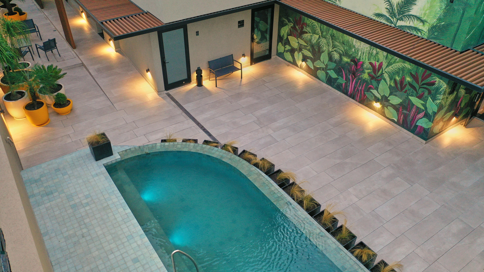 Vista Piscina Ferrol Apart Hotel