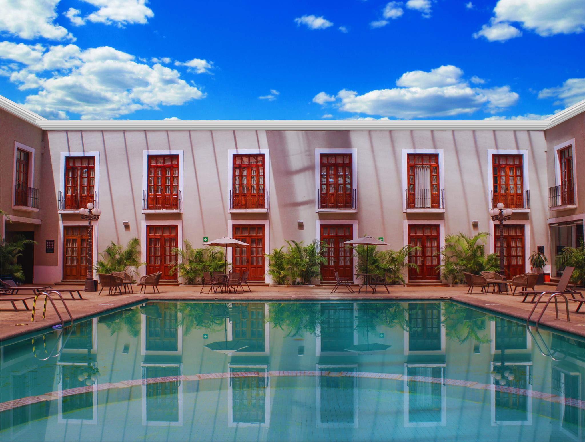 Vista Piscina Hotel San Francisco Tlaxcala