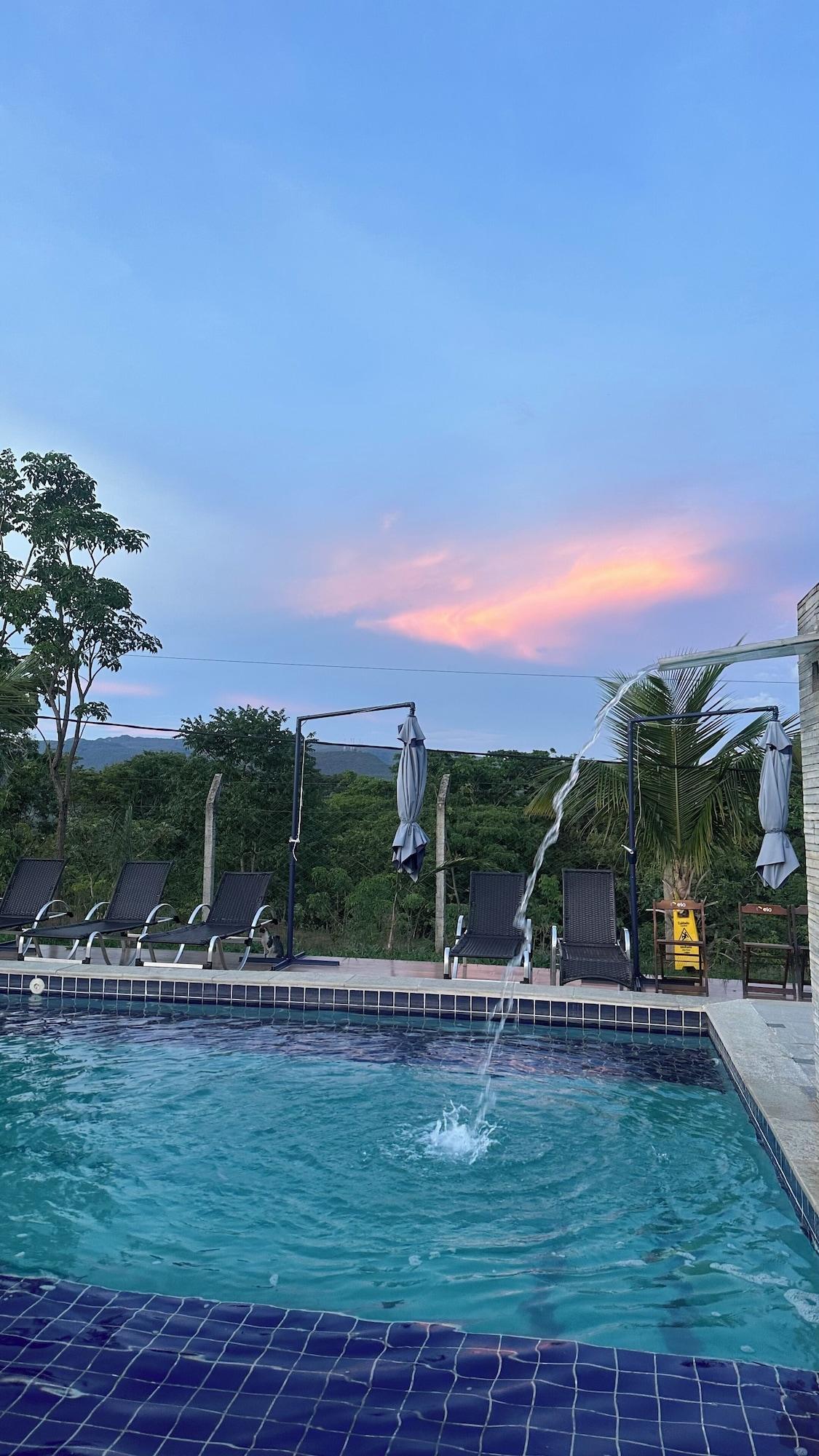 Vista Piscina Pousada Nobre Vista