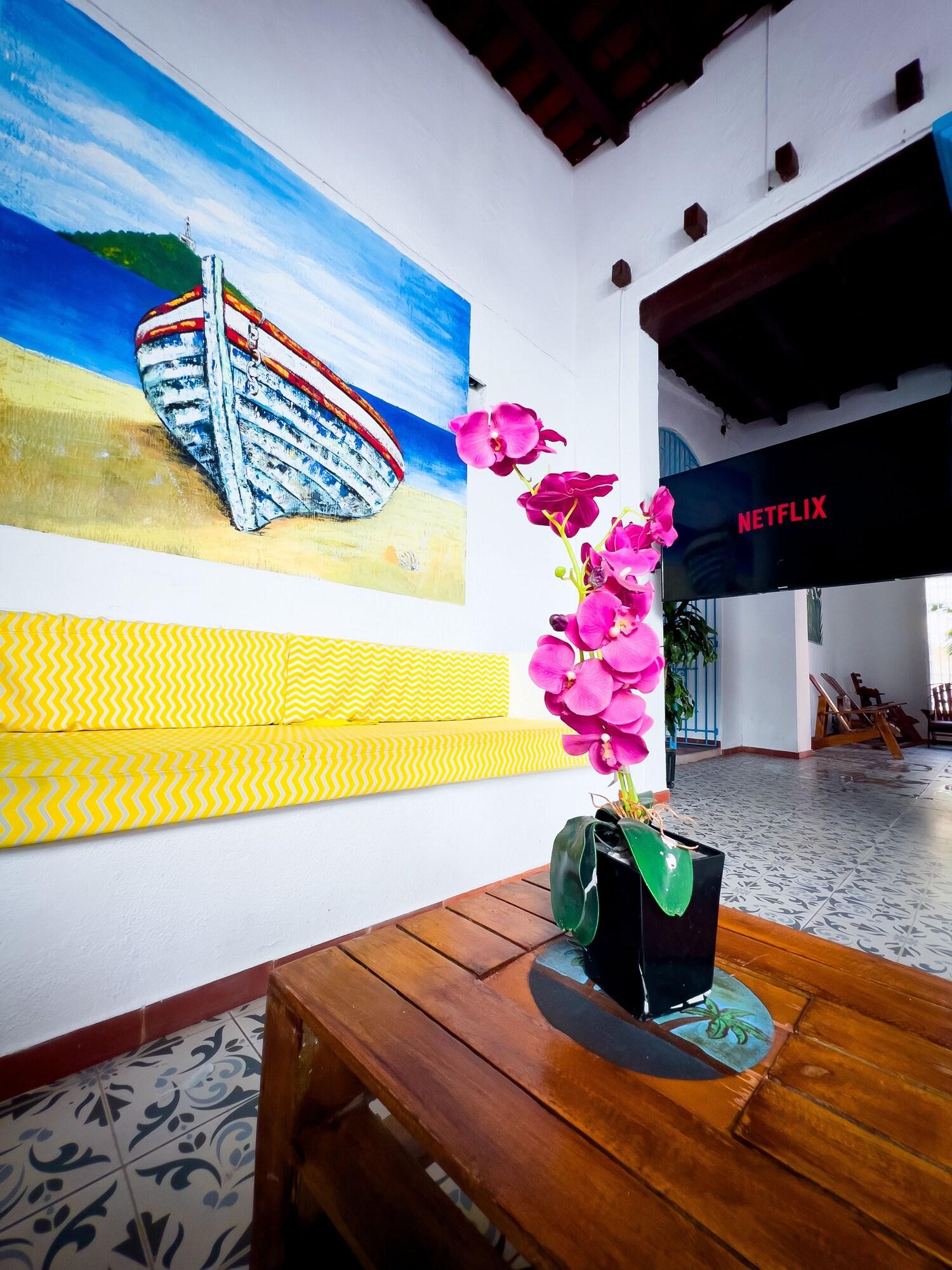 Vista Lobby The Blue House Hostel - Santa Marta