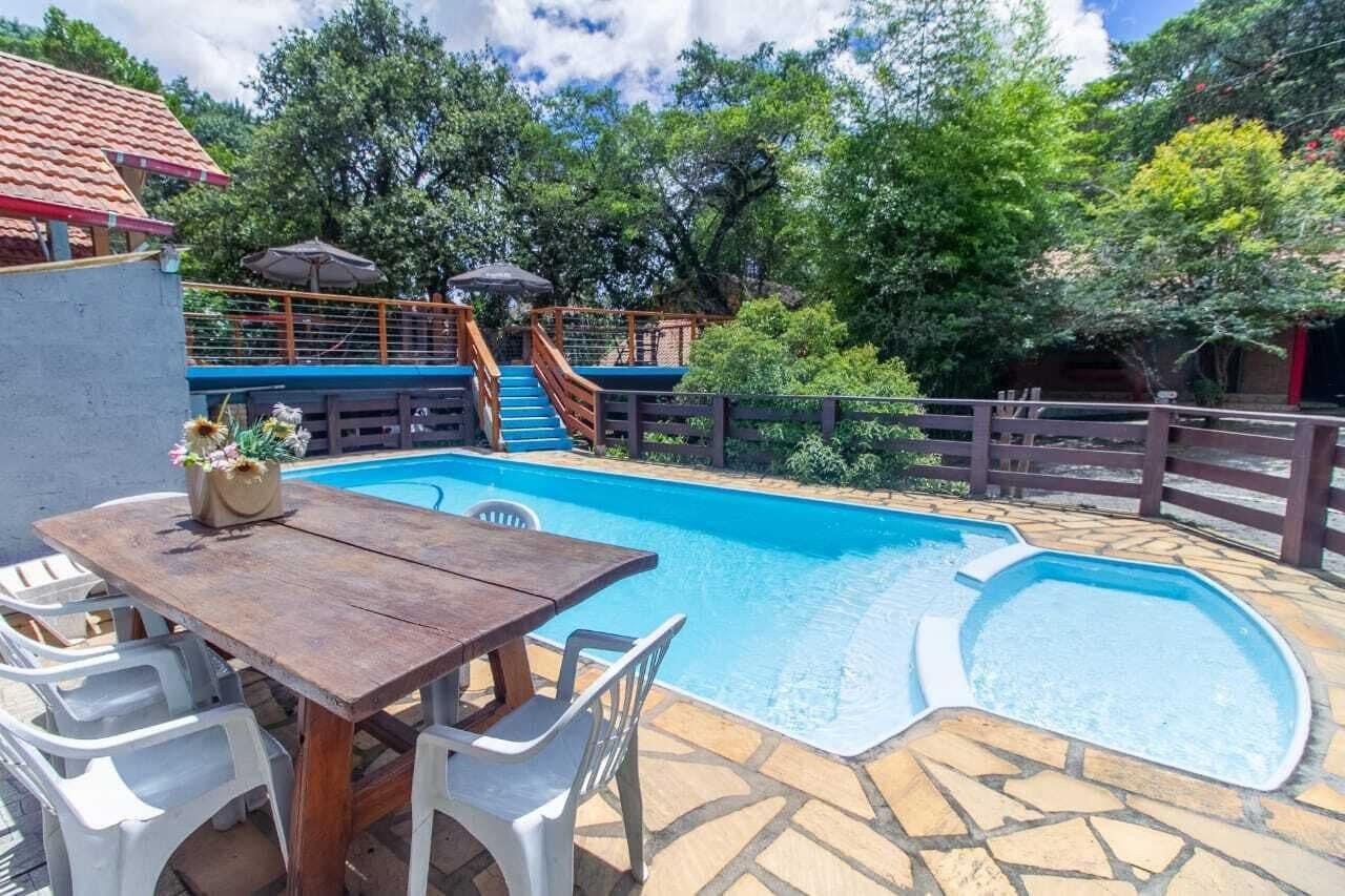 Vista Piscina Pousada Chalana