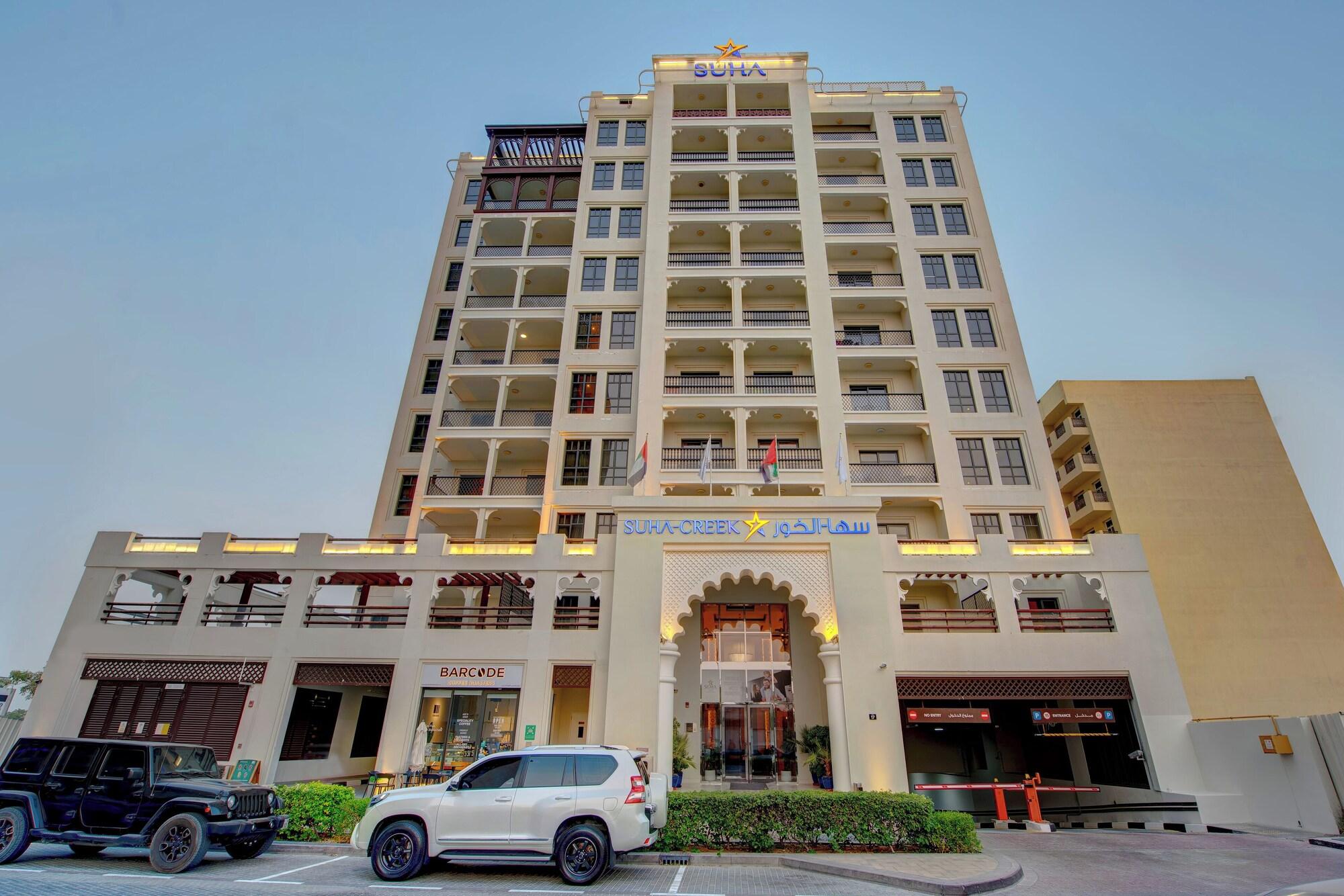 Vista Exterior Suha Creek Hotel Apartments, Waterfront Jaddaf