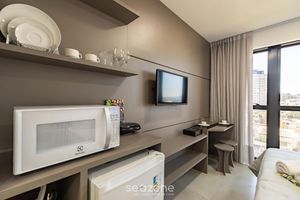 Pacote - MHFA Studios em Prédio Luxuoso Vista Mar