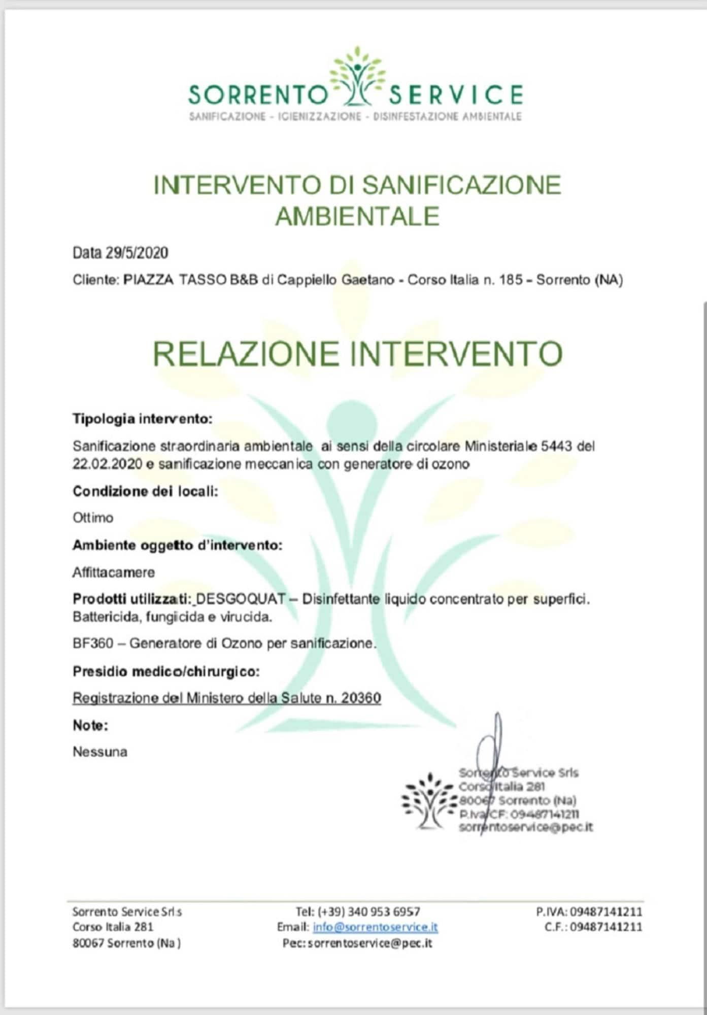 Instalaciones Recreativas Piazza Tasso B&B Relais
