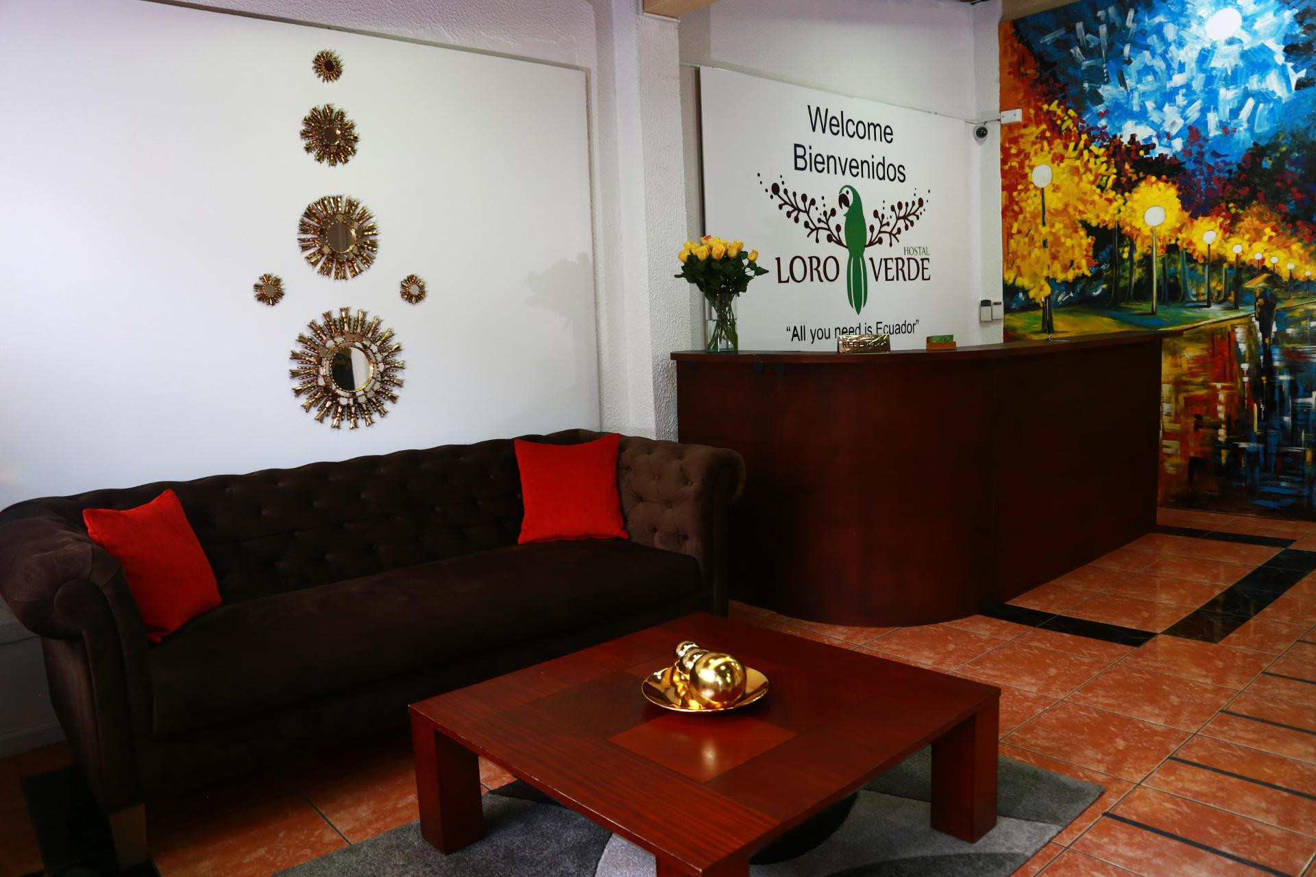 Vista Lobby Hostal Loro Verde