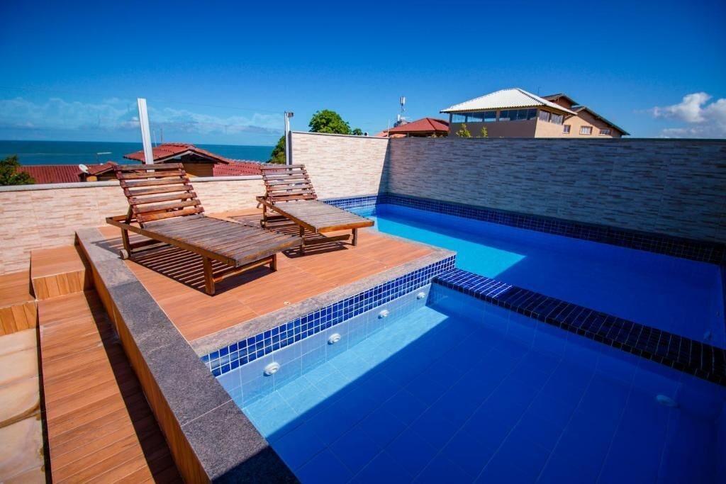 Vista Piscina Pousada Pau Brasil Ubu