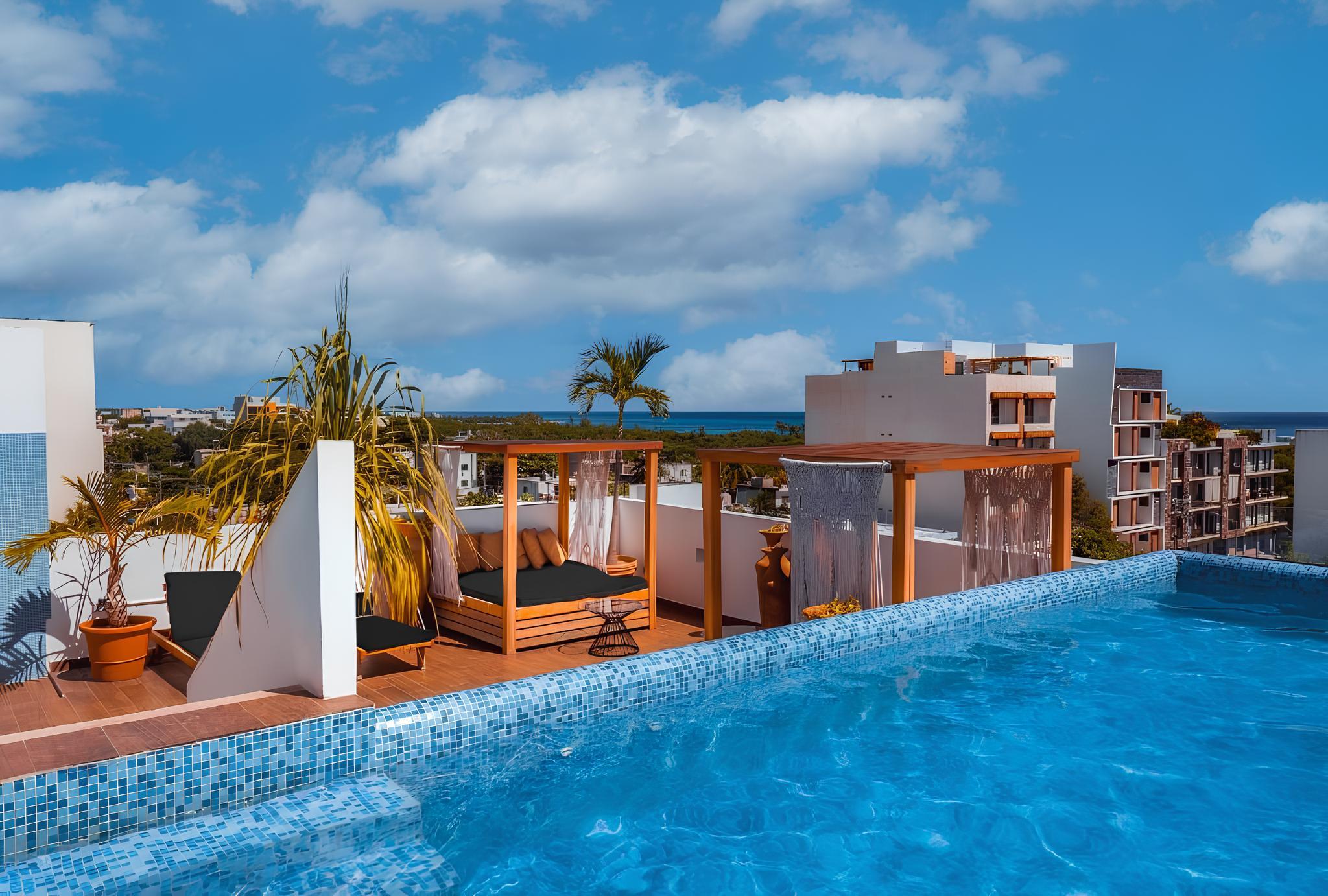 Vista Piscina Terrase Playa Del Carmen