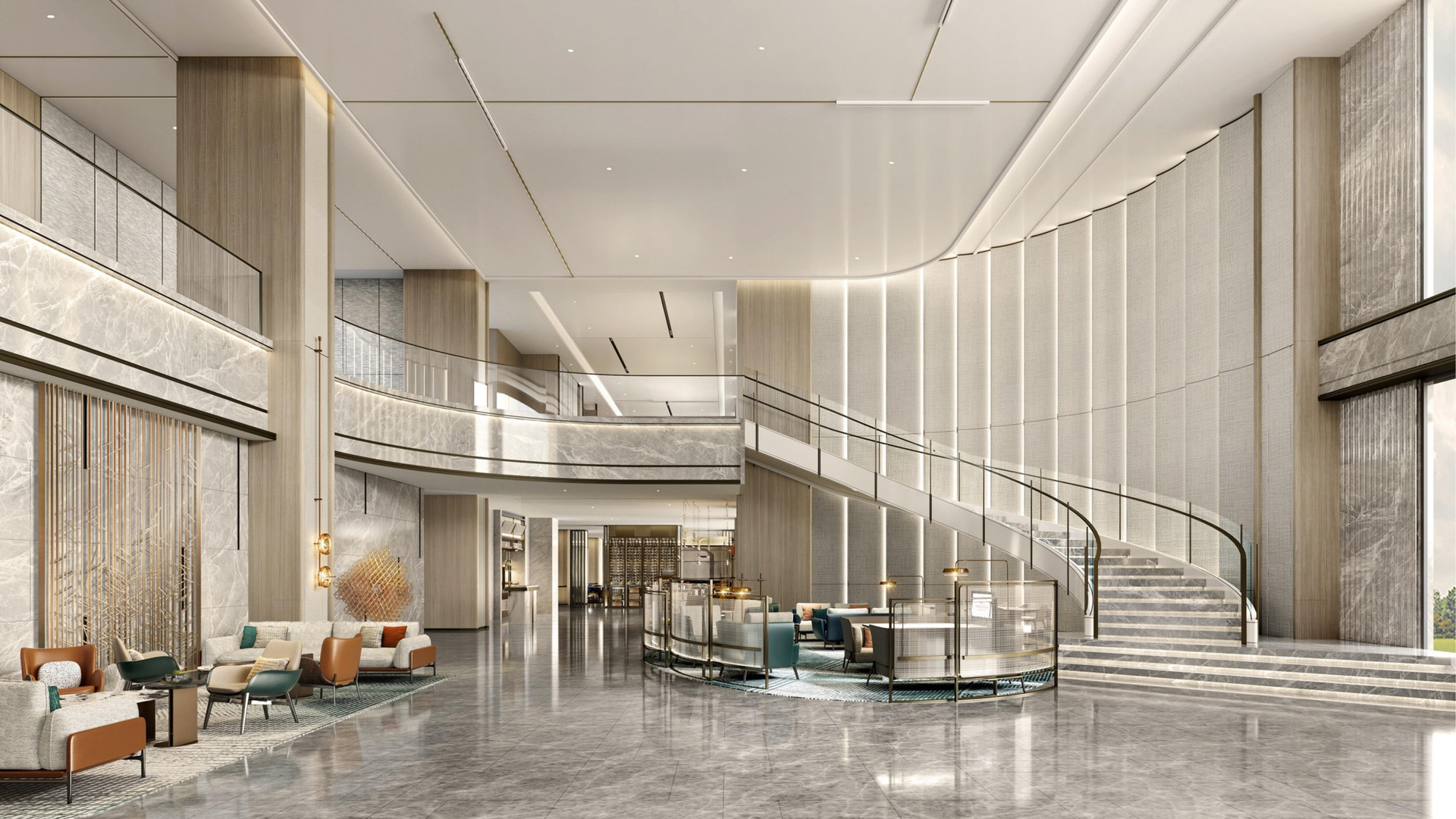 Vista Lobby Crowne Plaza Shanghai Jinxiu by IHG