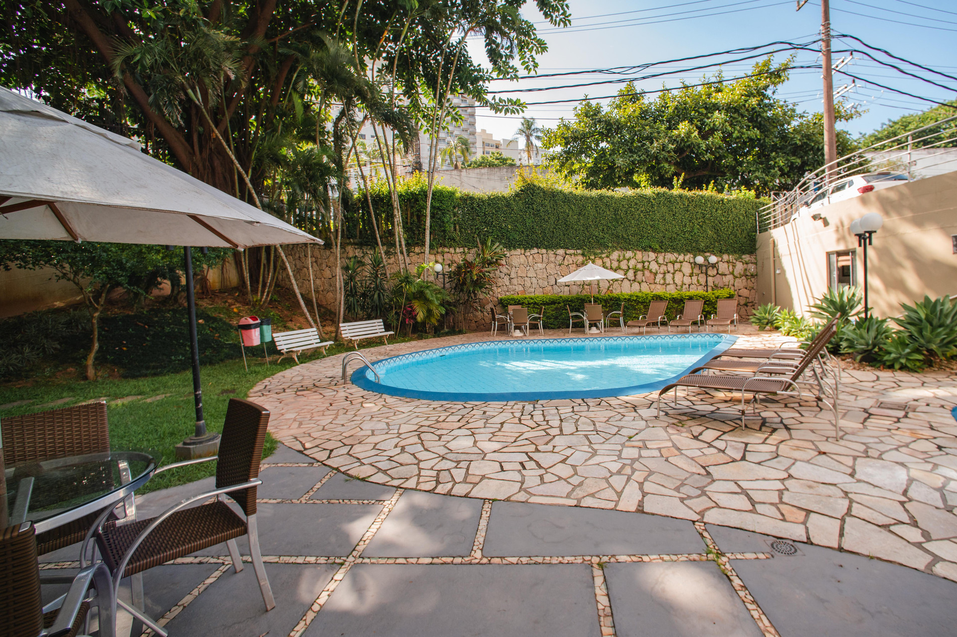 Vista Piscina Slaviero Hotel Baía Norte Florianópolis