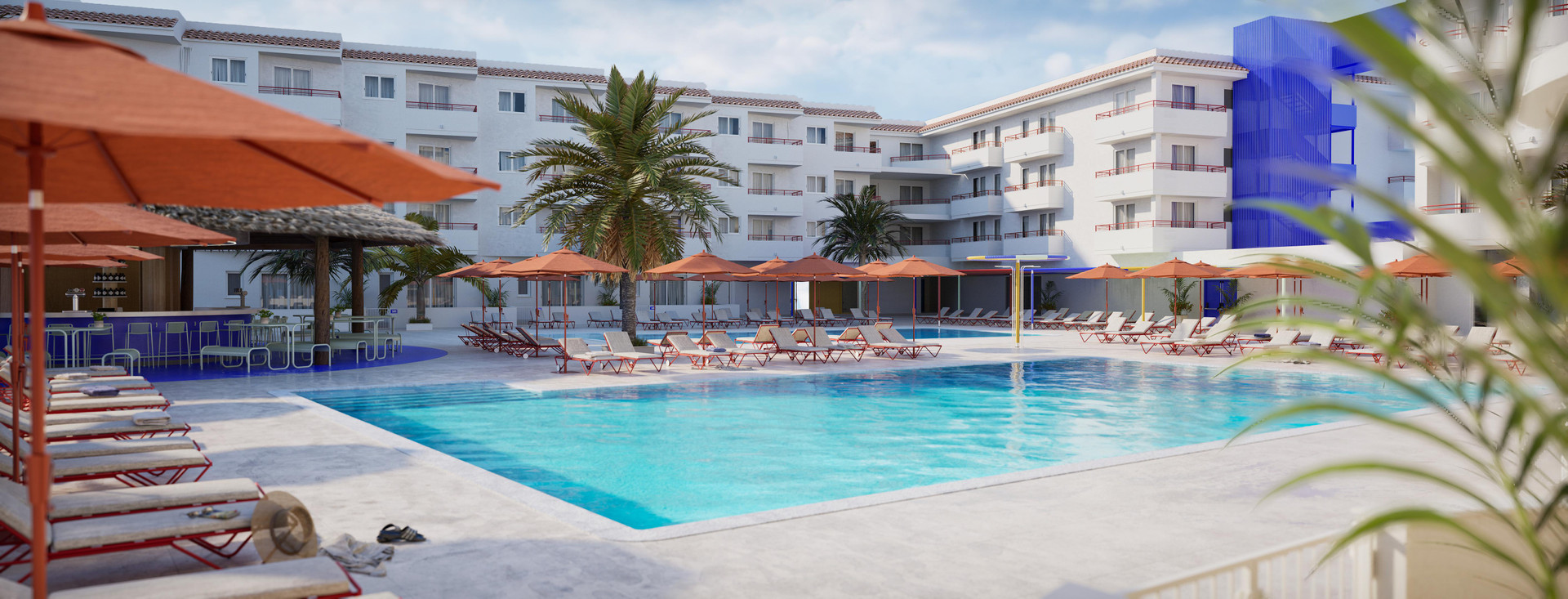 Vista Piscina Coral Star Hotel & Apartments