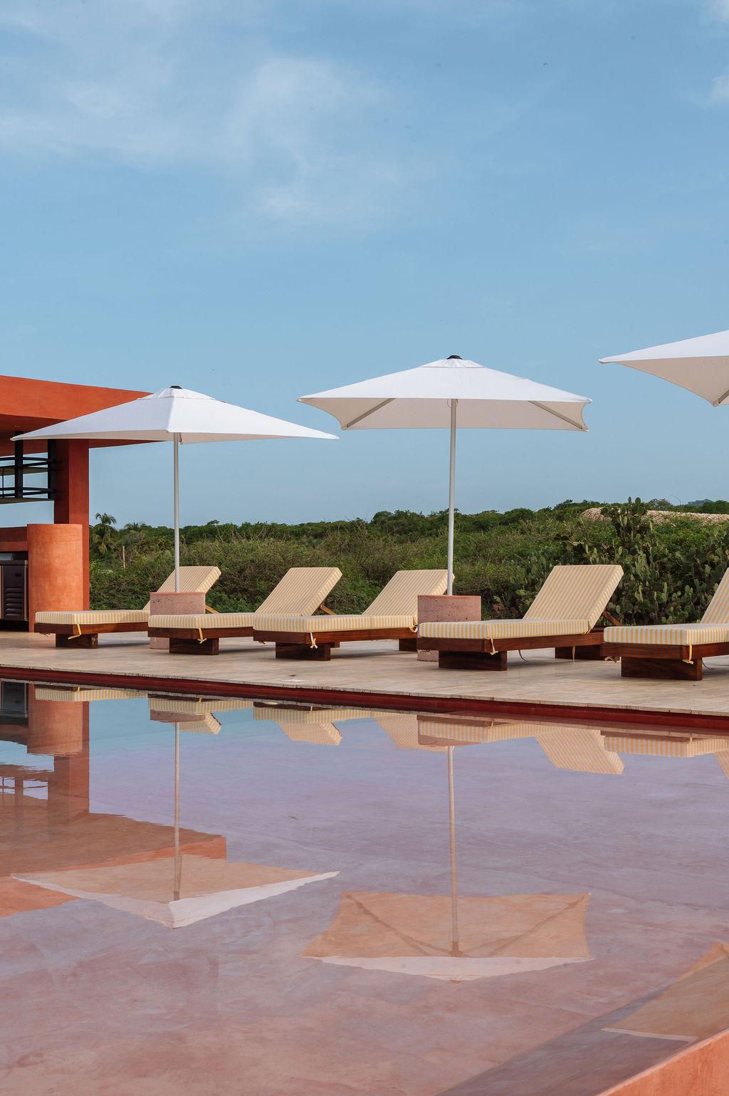 Vista Piscina Caimán Puerto Escondido