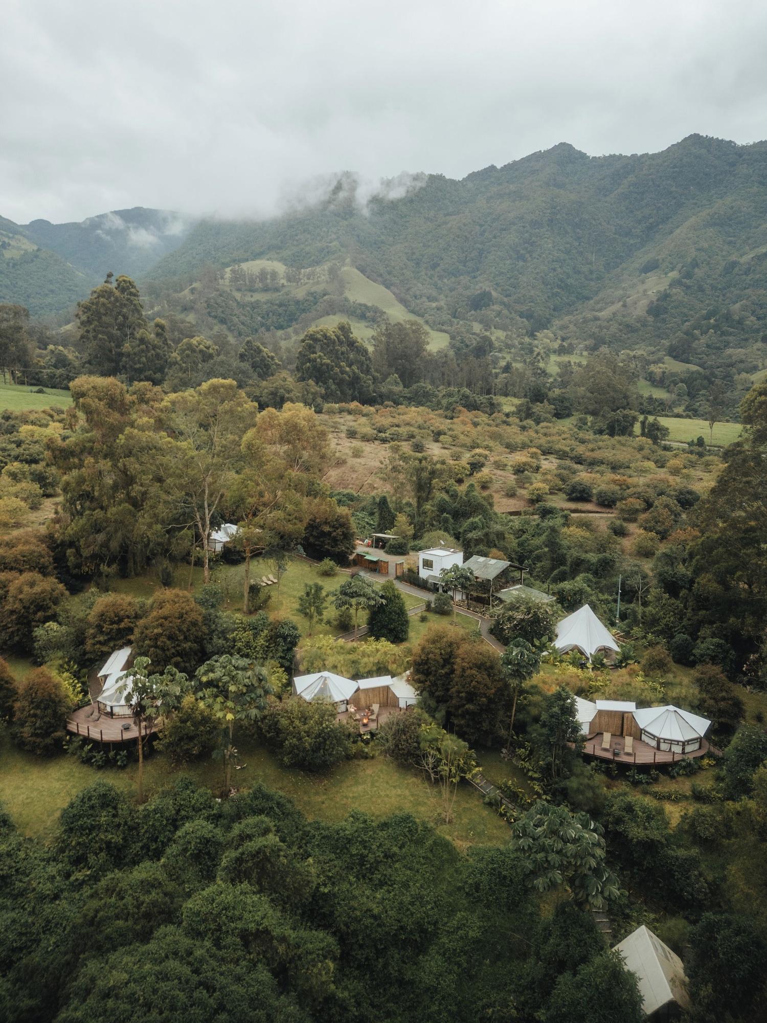 Vista Exterior Glamping Lumbre