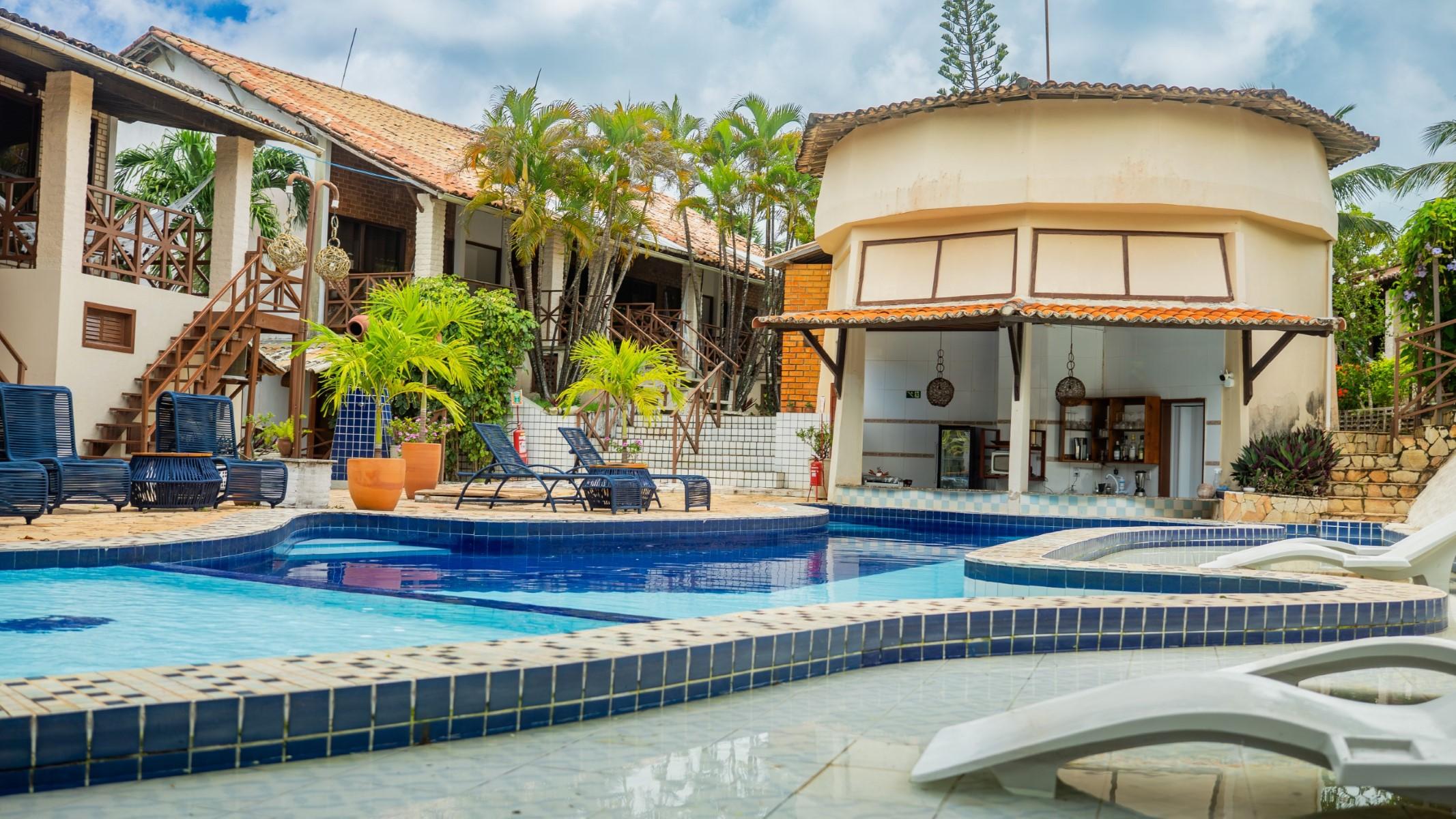 Vista Piscina Pousada Bicho Preguiça Pipa - RN