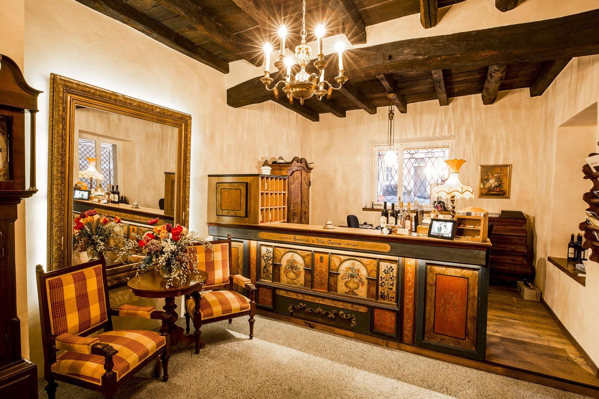 Vista Lobby Swiss Historic Hotel Villa Carona