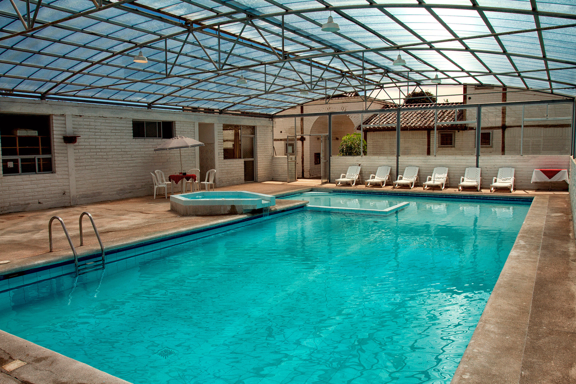 Vista Piscina Hostería Hacienda Pueblo Viejo