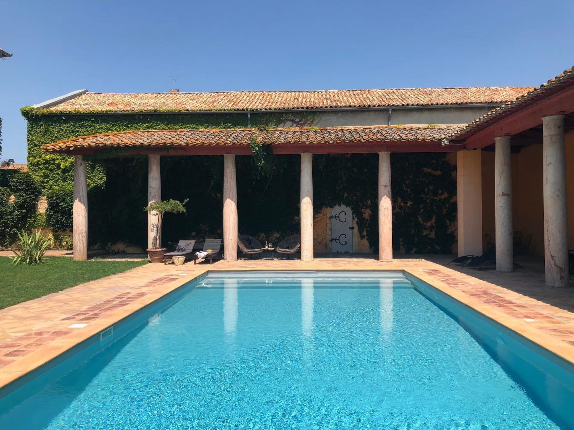 Vista Piscina Chateau De Paraza