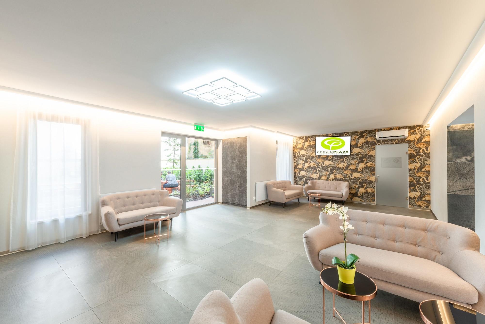 Vista Lobby Corvin Plaza Apartments and Suites