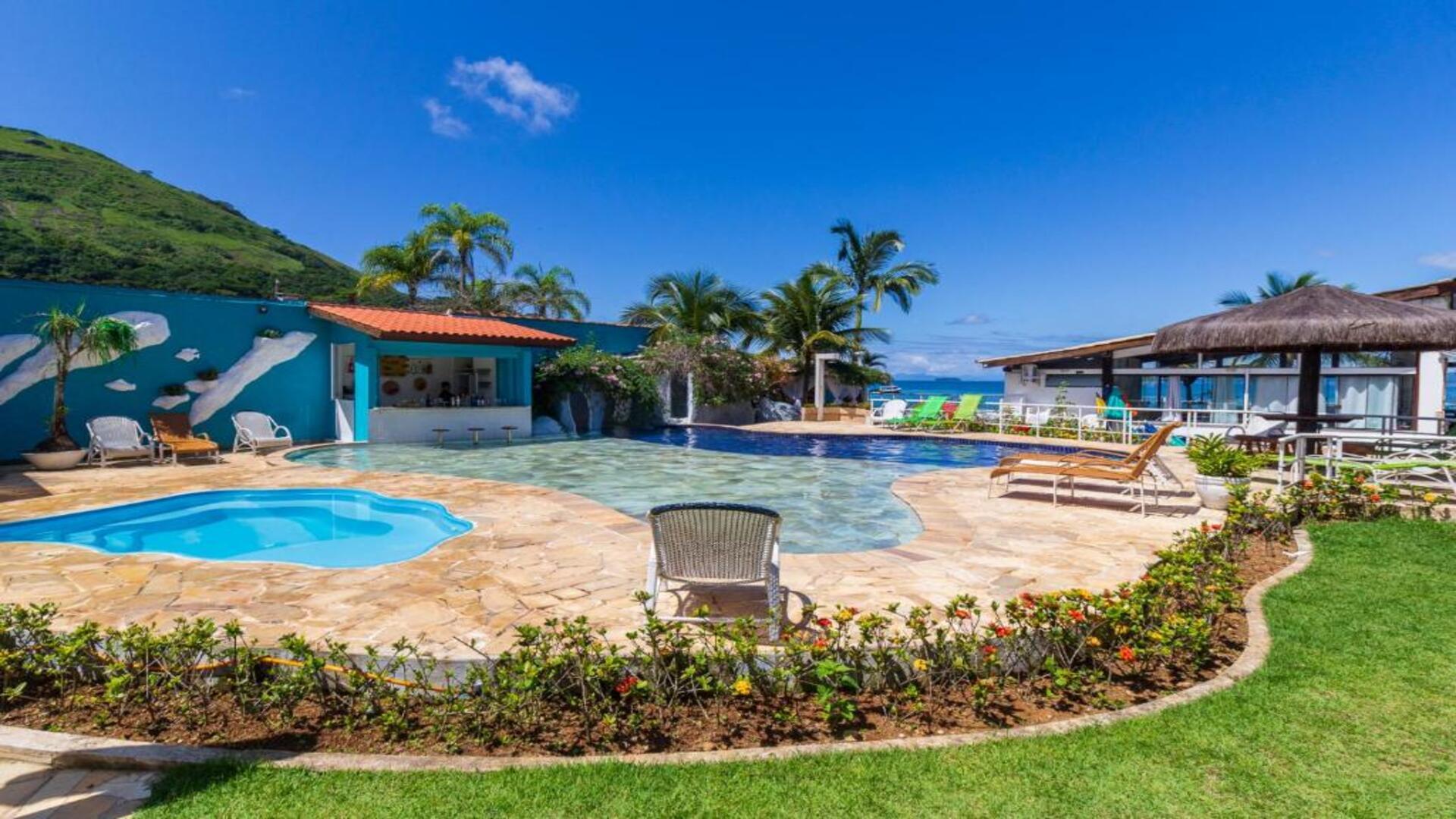 Vista Piscina Pousada Daleste