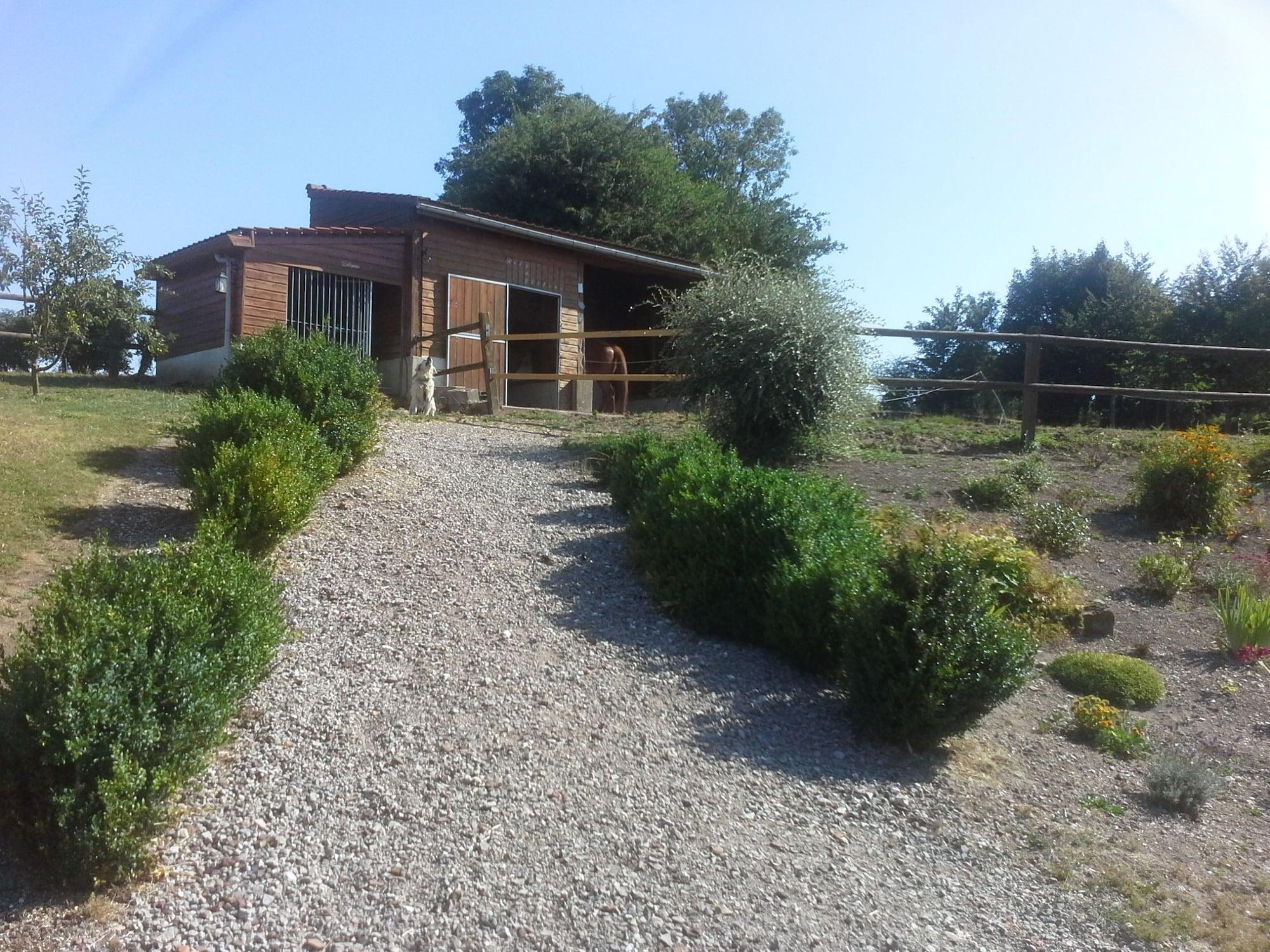 Vista Exterior Roulotte et Gîte chambres d'hôtes